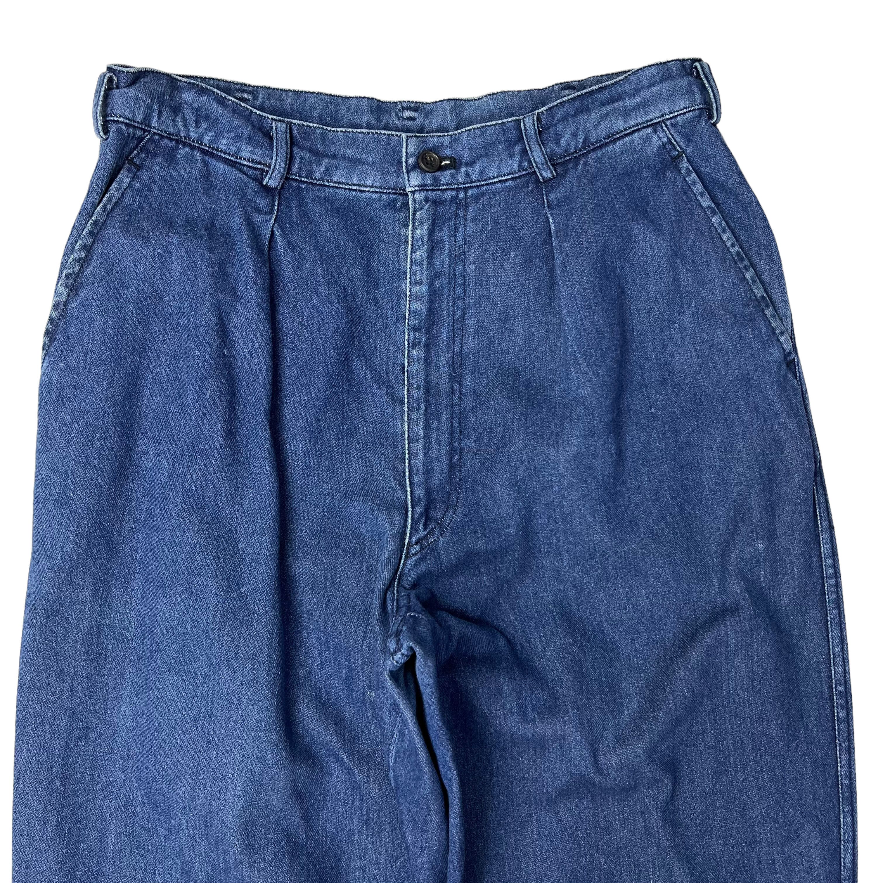 Comme des Garcons × Comme des Garcons Homme Plus S/S 91 High Waist Baggy Tapered Fit Jeans Size US 31 - 4 Thumbnail