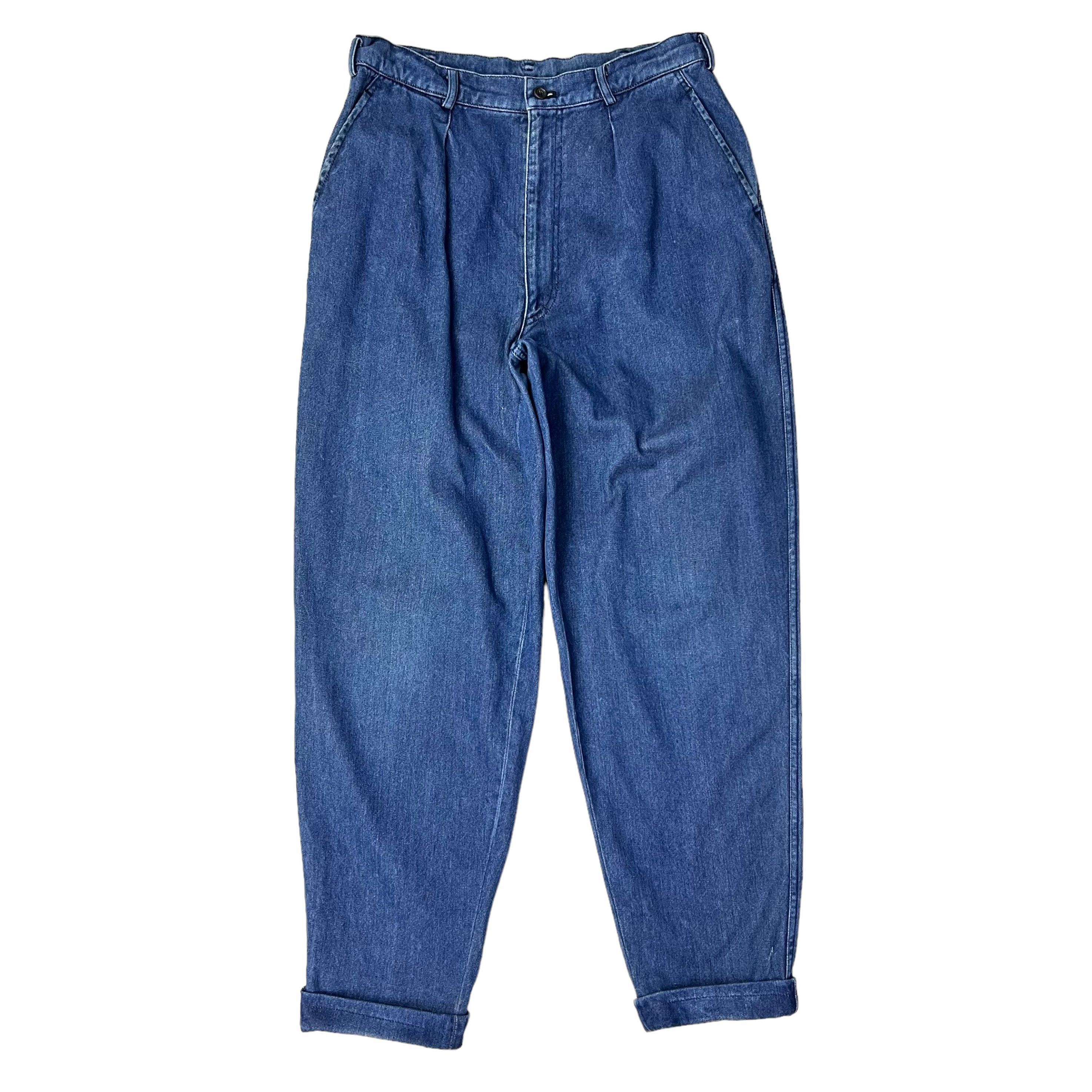 Comme des Garcons × Comme des Garcons Homme Plus S/S 91 High Waist Baggy Tapered Fit Jeans Size US 31 - 2 Thumbnail