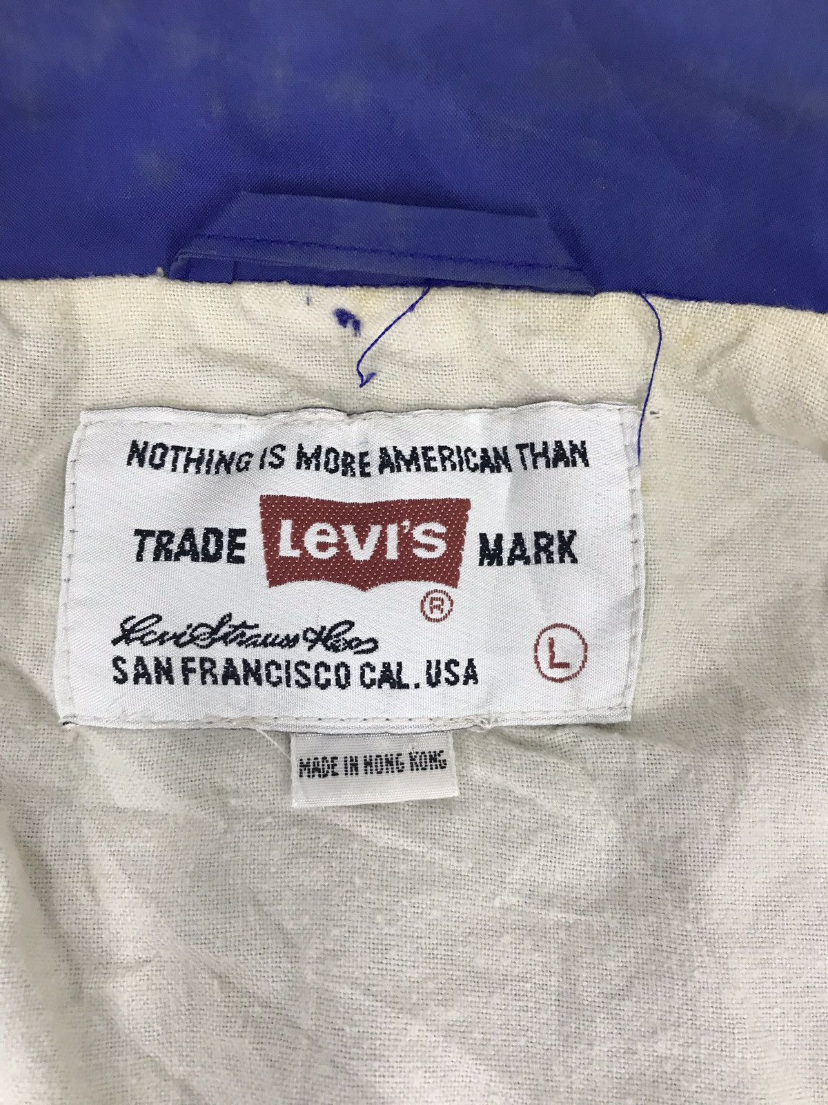 Levi's Vintage 90s Levis Button Fly Your 501 Windbreaker Jacket Size US XL / EU 56 / 4 - 10 Thumbnail