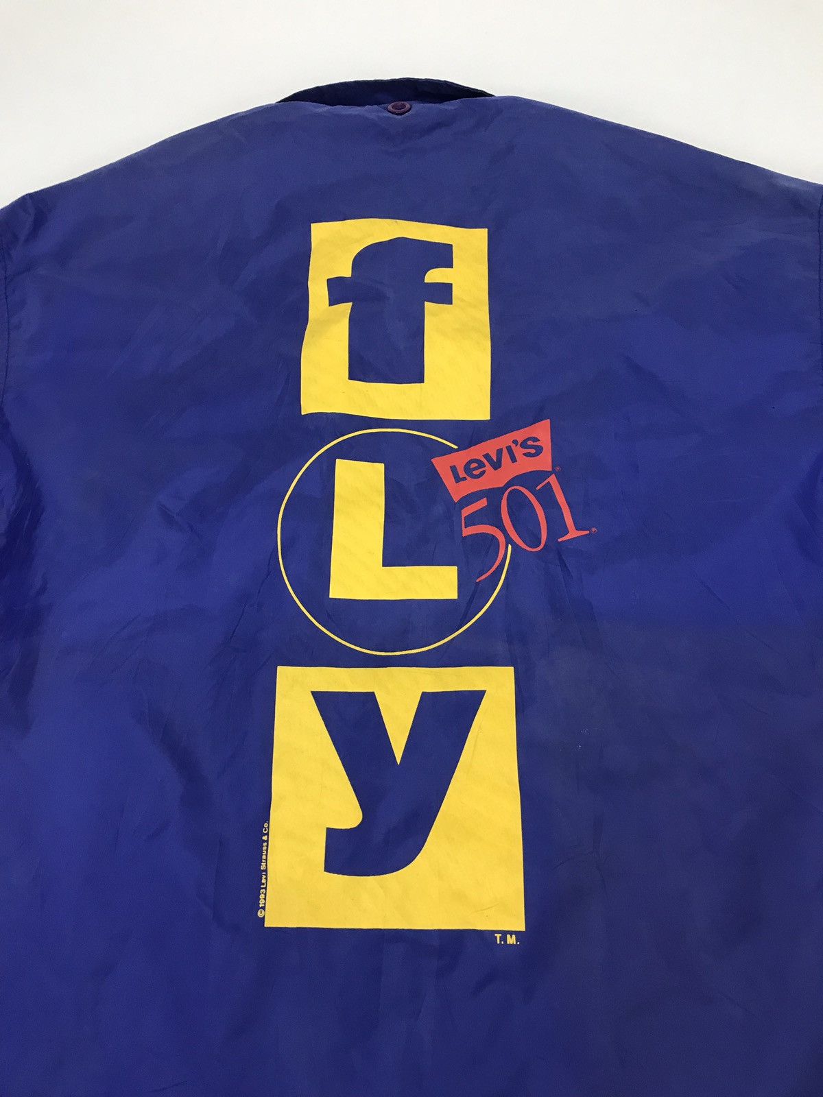 Levi's Vintage 90s Levis Button Fly Your 501 Windbreaker Jacket Size US XL / EU 56 / 4 - 3 Thumbnail