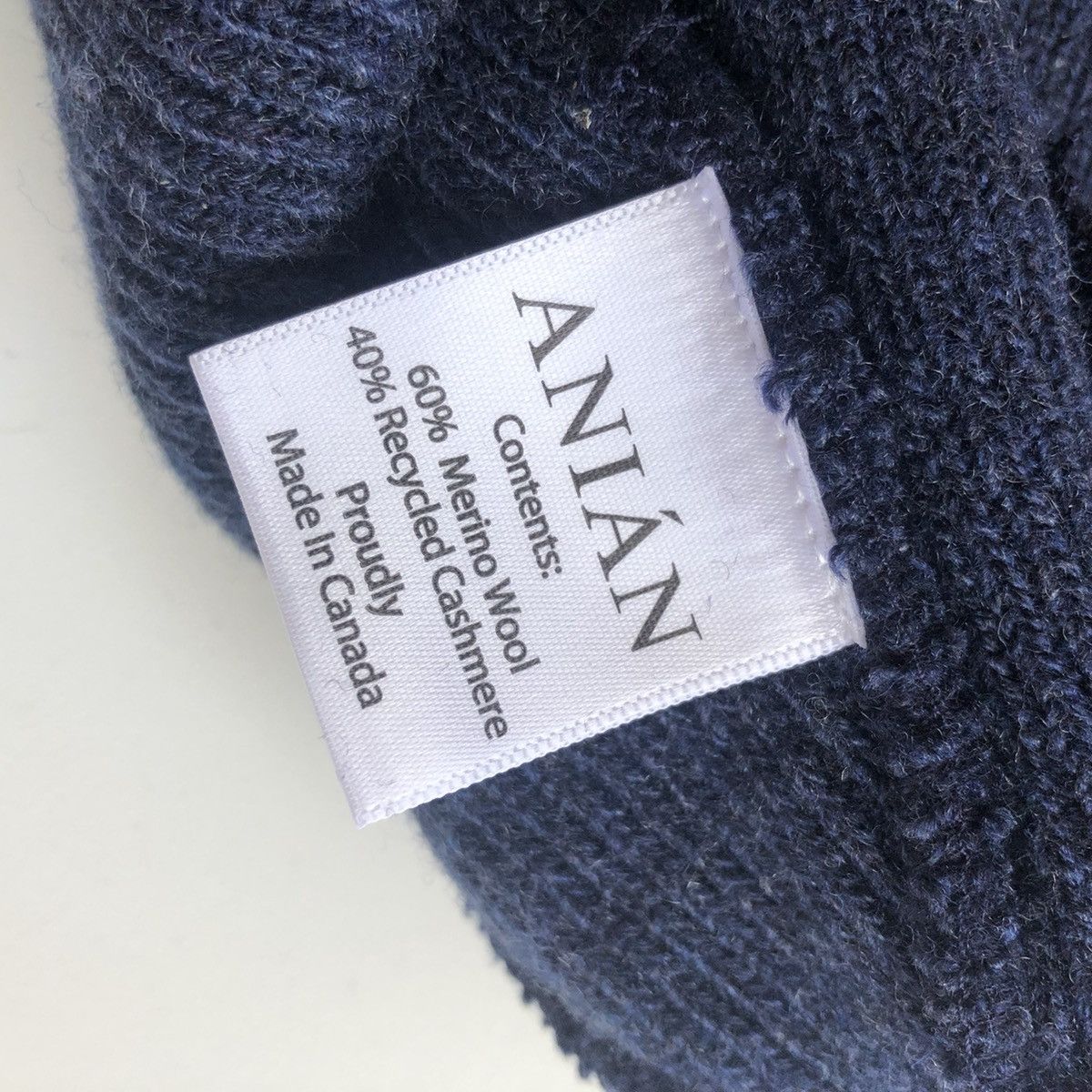 Other Anian Cashmere/Merino Wool Blend NAVY Size ONE SIZE - 3 Thumbnail