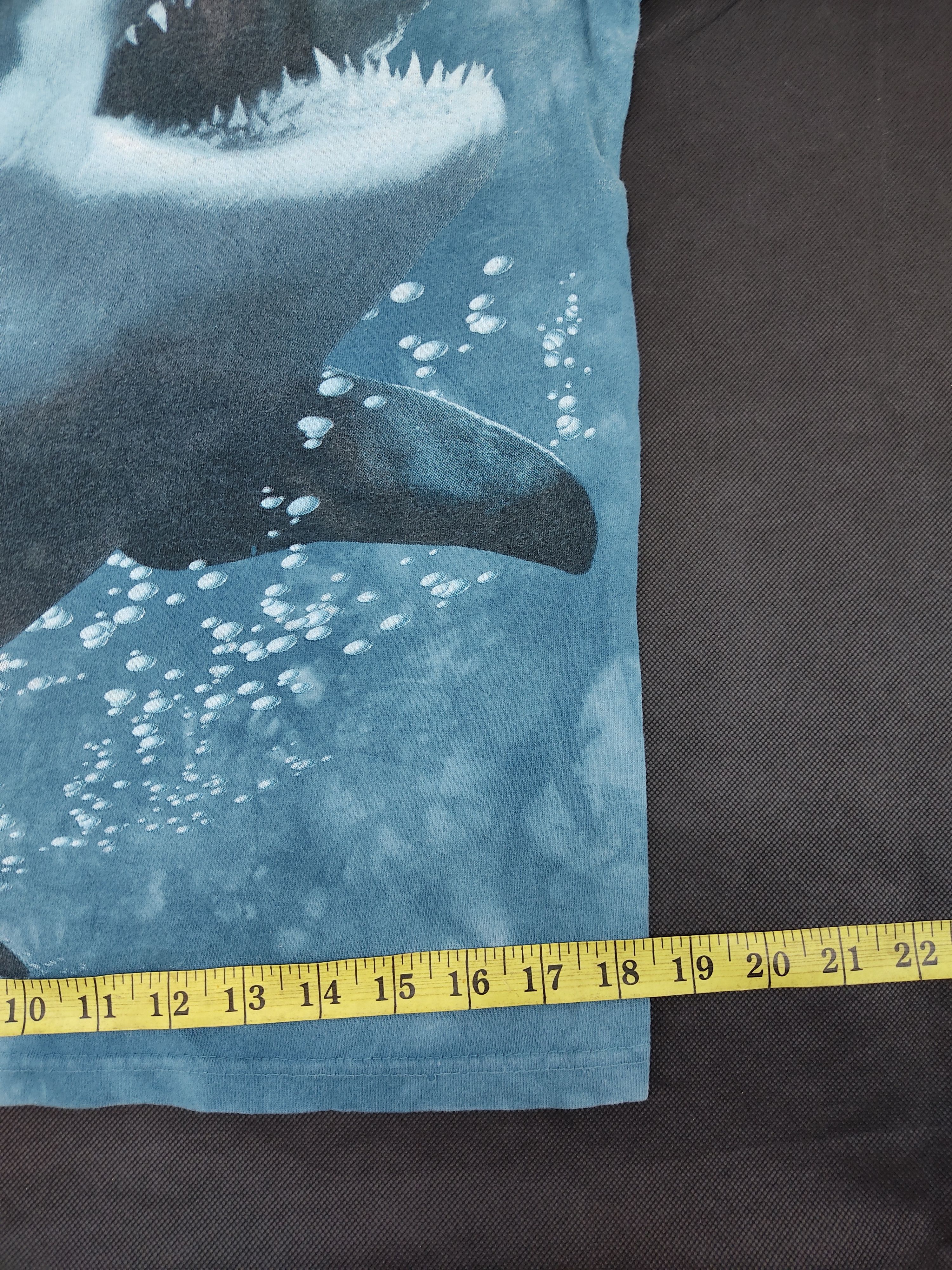 Habitat Vintage 90s Shark Jaws The Mountain USA Tie Dye Tee Size US M / EU 48-50 / 2 - 6 Thumbnail