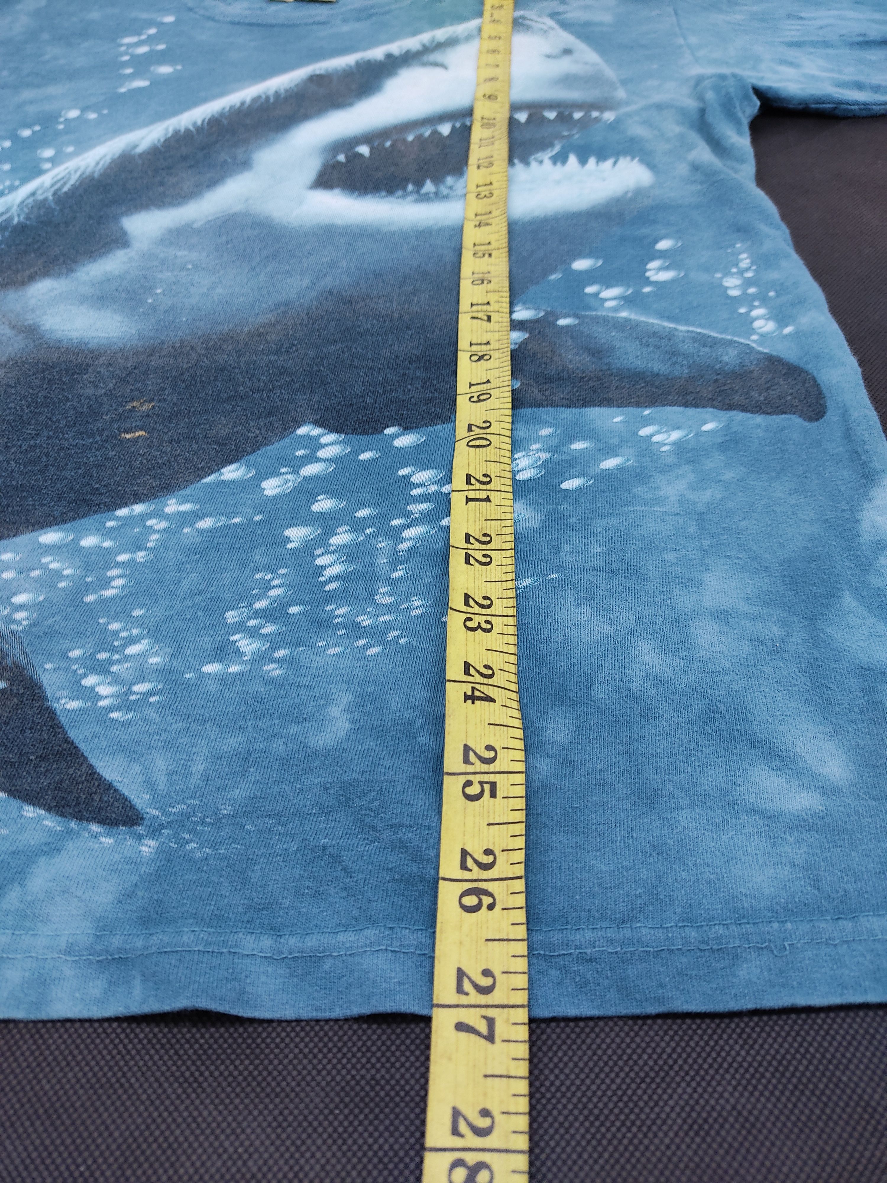 Habitat Vintage 90s Shark Jaws The Mountain USA Tie Dye Tee Size US M / EU 48-50 / 2 - 7 Thumbnail
