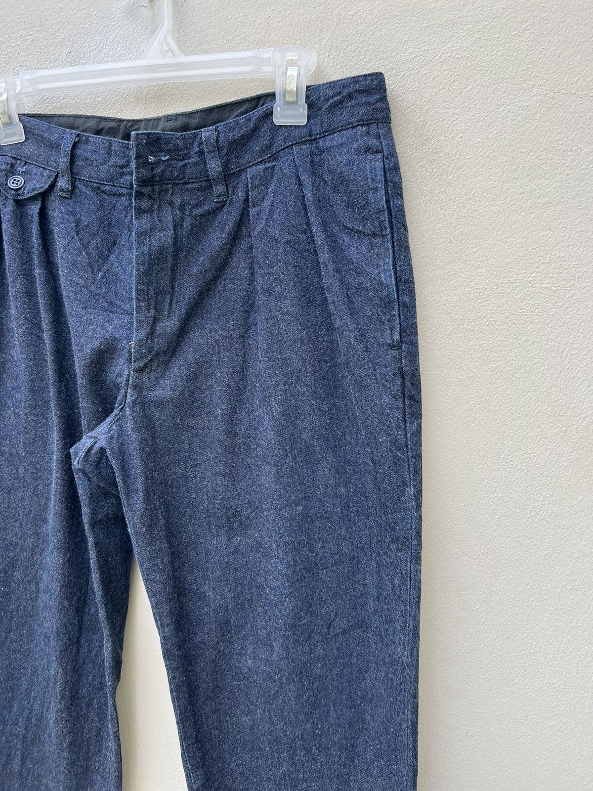 Vintage Ozaki Kinsei Japan Indigo Blue Denim Cropped Trouser Pant Size US 32 / EU 48 - 10 Thumbnail