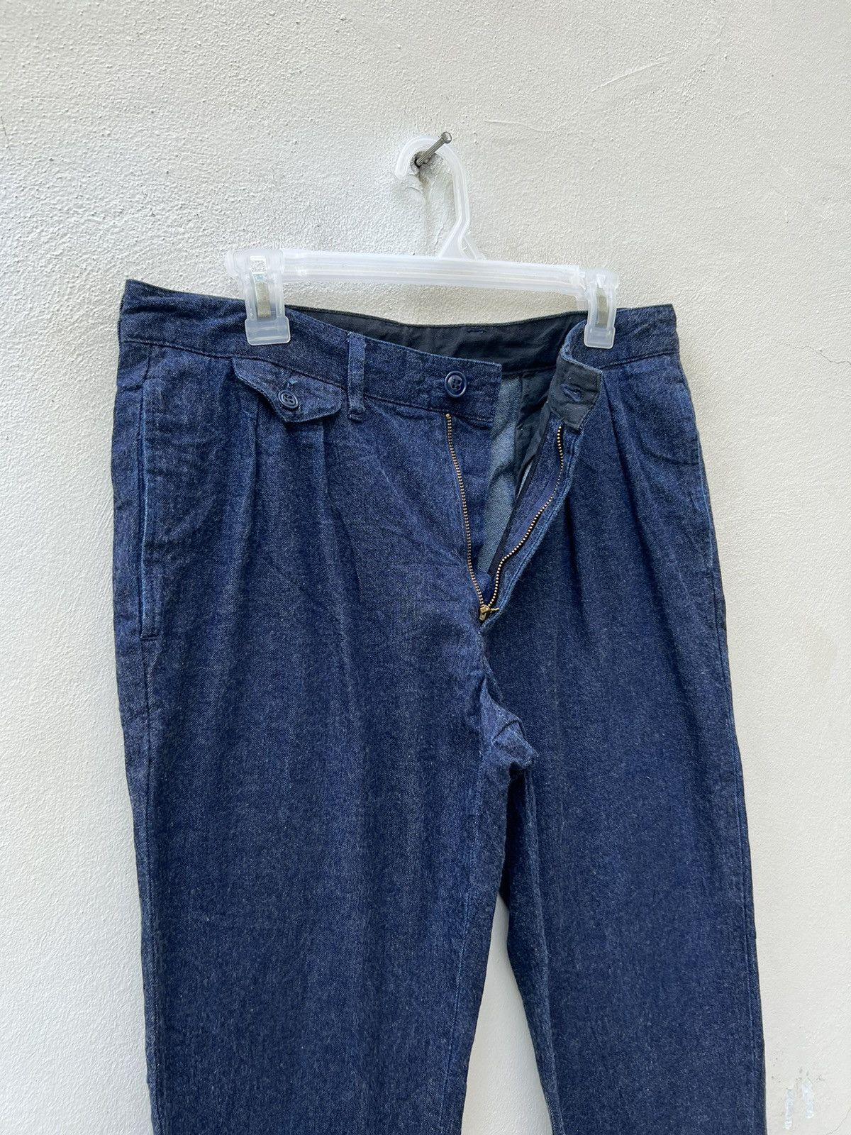 Vintage Ozaki Kinsei Japan Indigo Blue Denim Cropped Trouser Pant Size US 32 / EU 48 - 8 Thumbnail