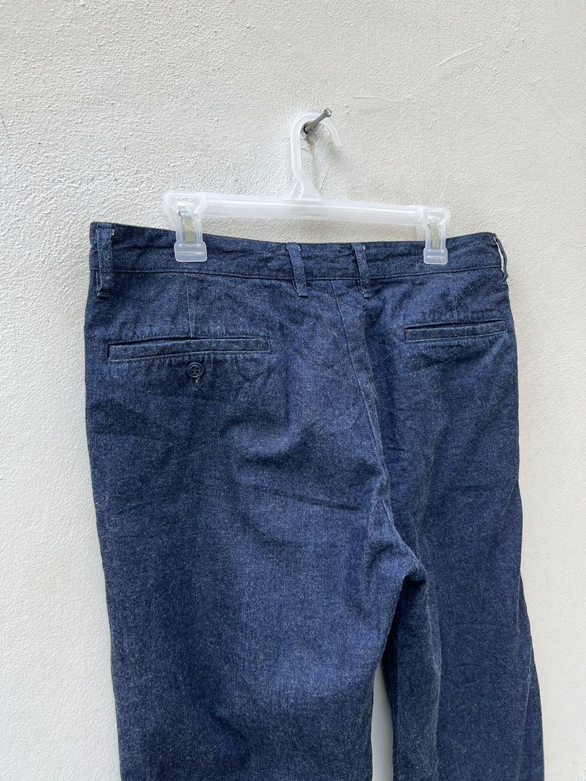 Vintage Ozaki Kinsei Japan Indigo Blue Denim Cropped Trouser Pant Size US 32 / EU 48 - 13 Thumbnail
