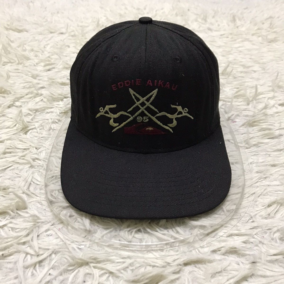 Quiksilver × Vintage VINTAGE 90s QUIKSILVER X EDDIE AIKAU SNAPBACK CAP Size ONE SIZE - 1 Thumbnail