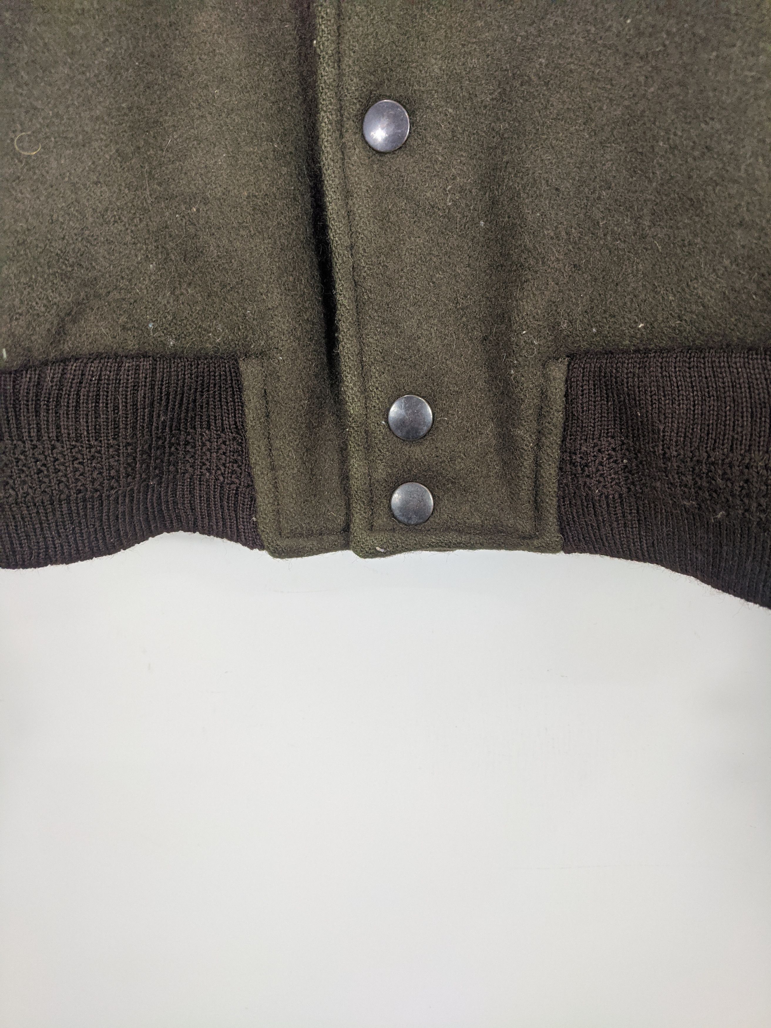 Japanese Brand × Vintage Vintage 90s Japanese Brand Leather Sleeve Varsity V0150 Size US M / EU 48-50 / 2 - 7 Thumbnail