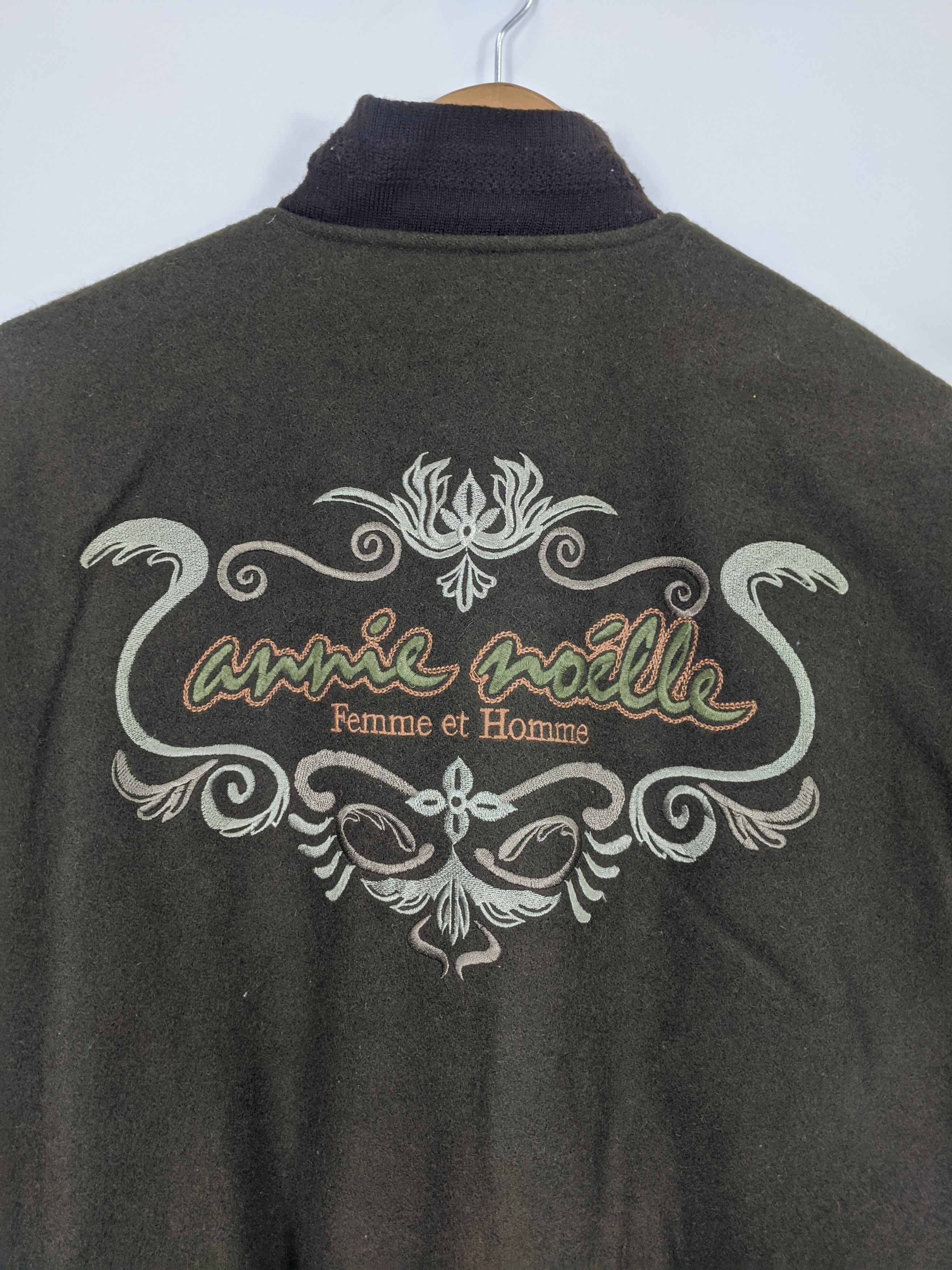 Japanese Brand × Vintage Vintage 90s Japanese Brand Leather Sleeve Varsity V0150 Size US M / EU 48-50 / 2 - 4 Thumbnail