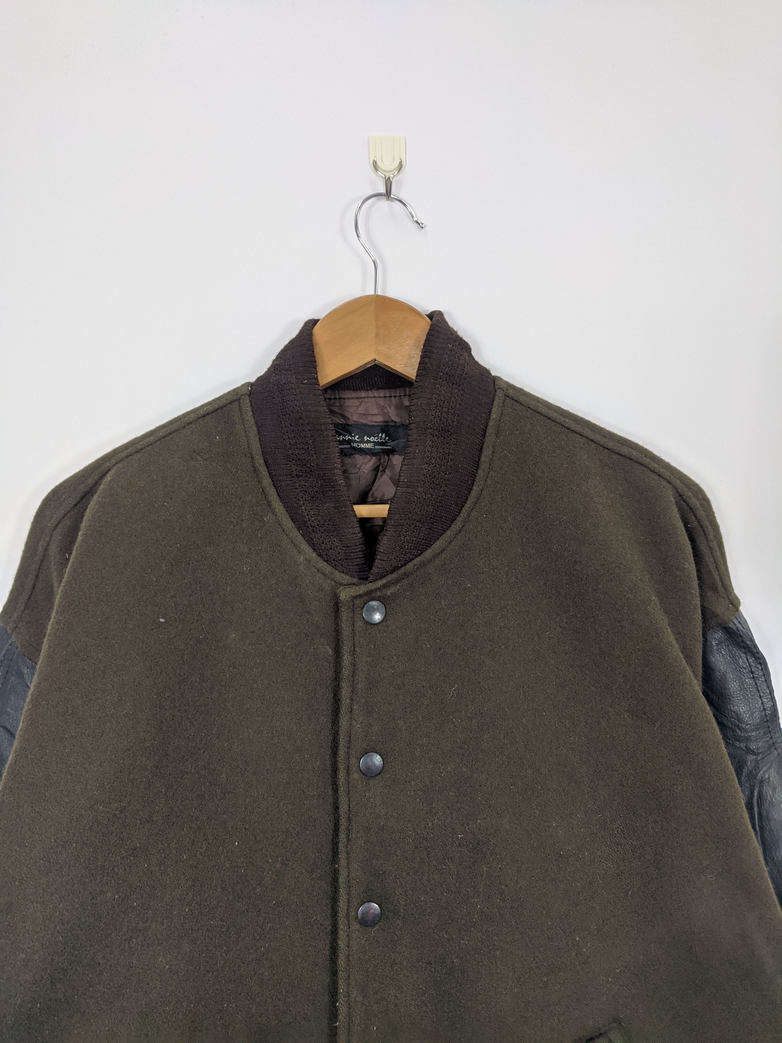 Japanese Brand × Vintage Vintage 90s Japanese Brand Leather Sleeve Varsity V0150 Size US M / EU 48-50 / 2 - 3 Thumbnail