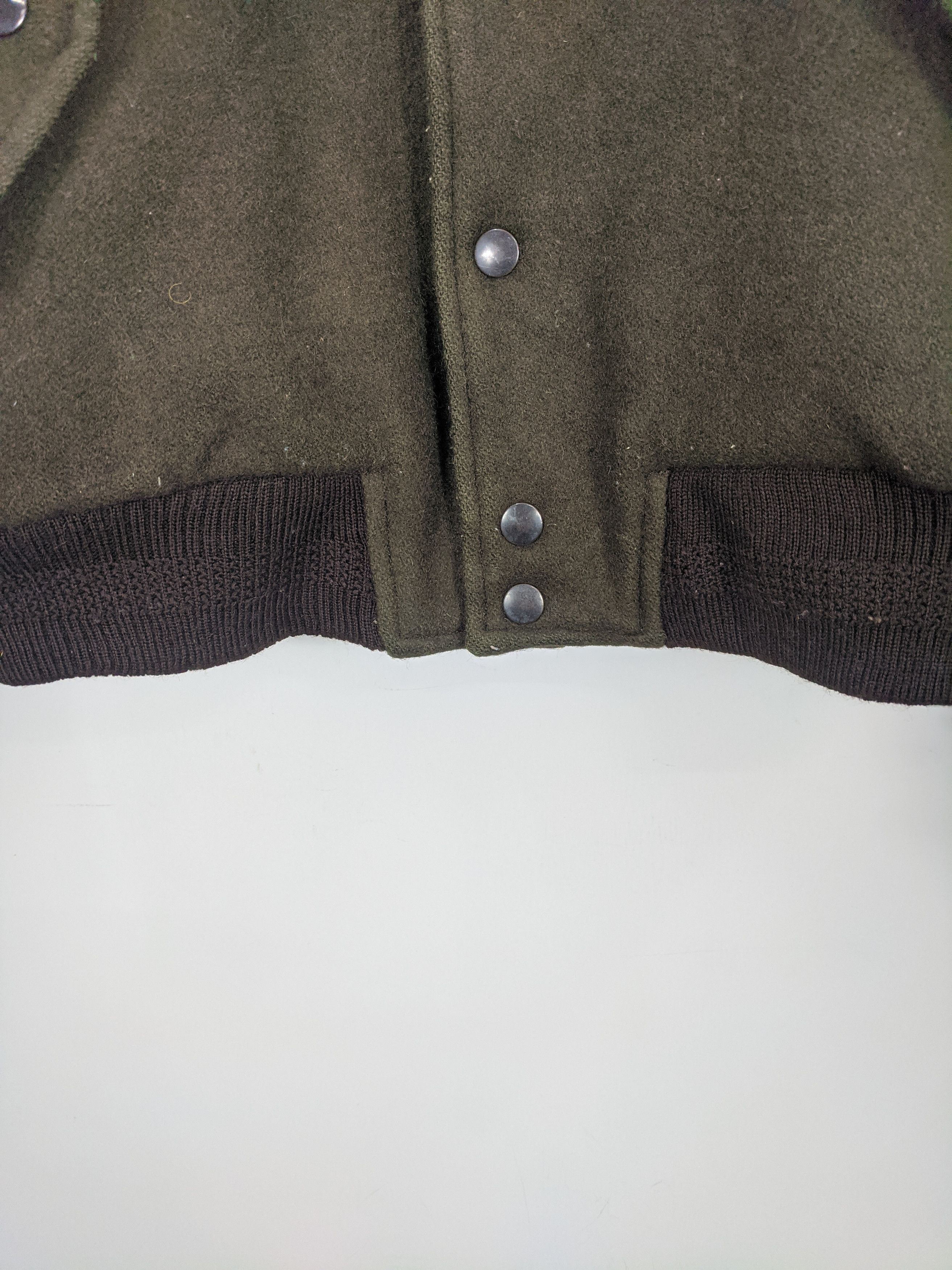Japanese Brand × Vintage Vintage 90s Japanese Brand Leather Sleeve Varsity V0150 Size US M / EU 48-50 / 2 - 6 Thumbnail