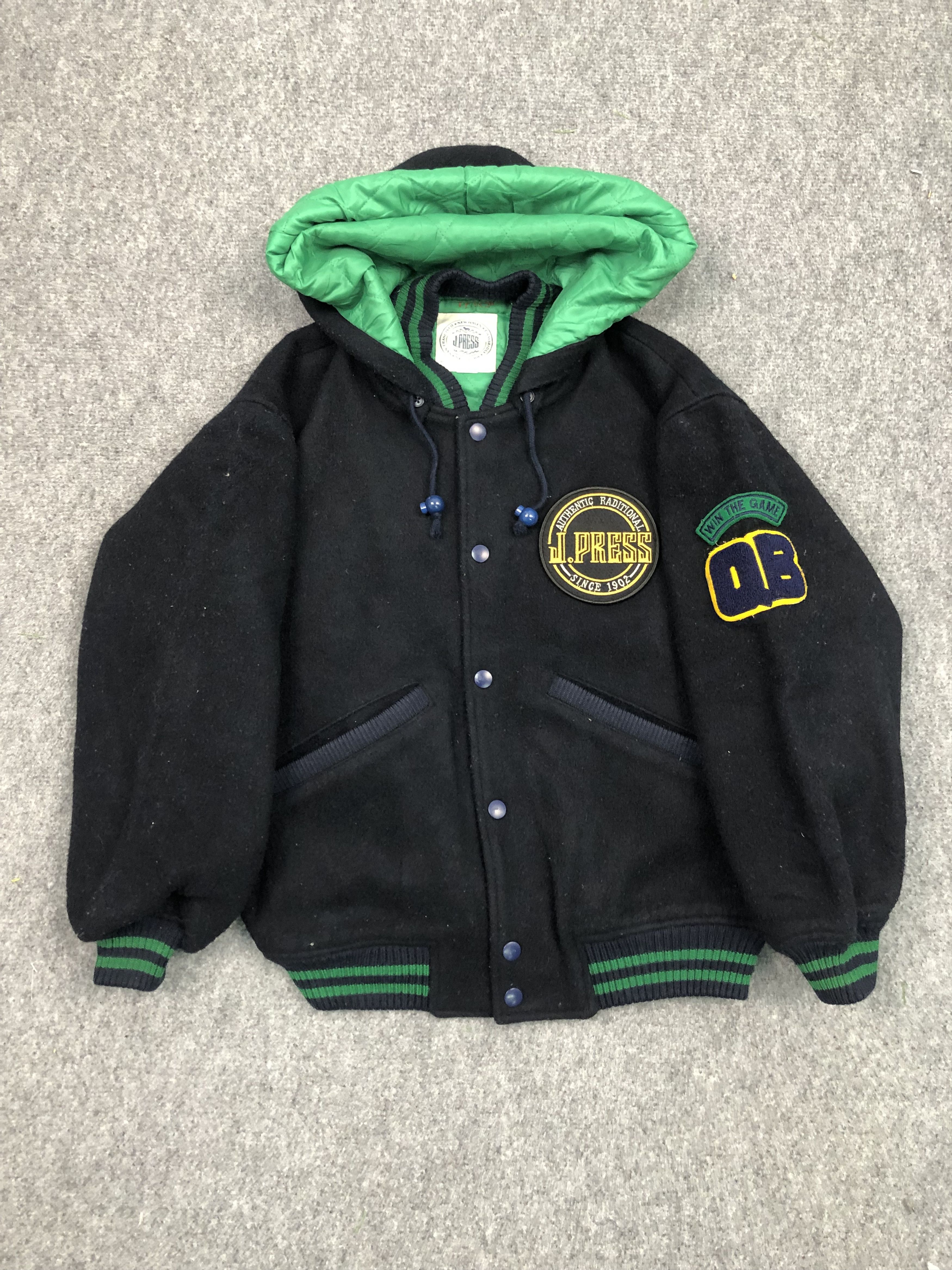 J. Press × Vintage Vintage 90s J Press Touch Down Football Varsity Jacket Size US M / EU 48-50 / 2 - 2 Thumbnail