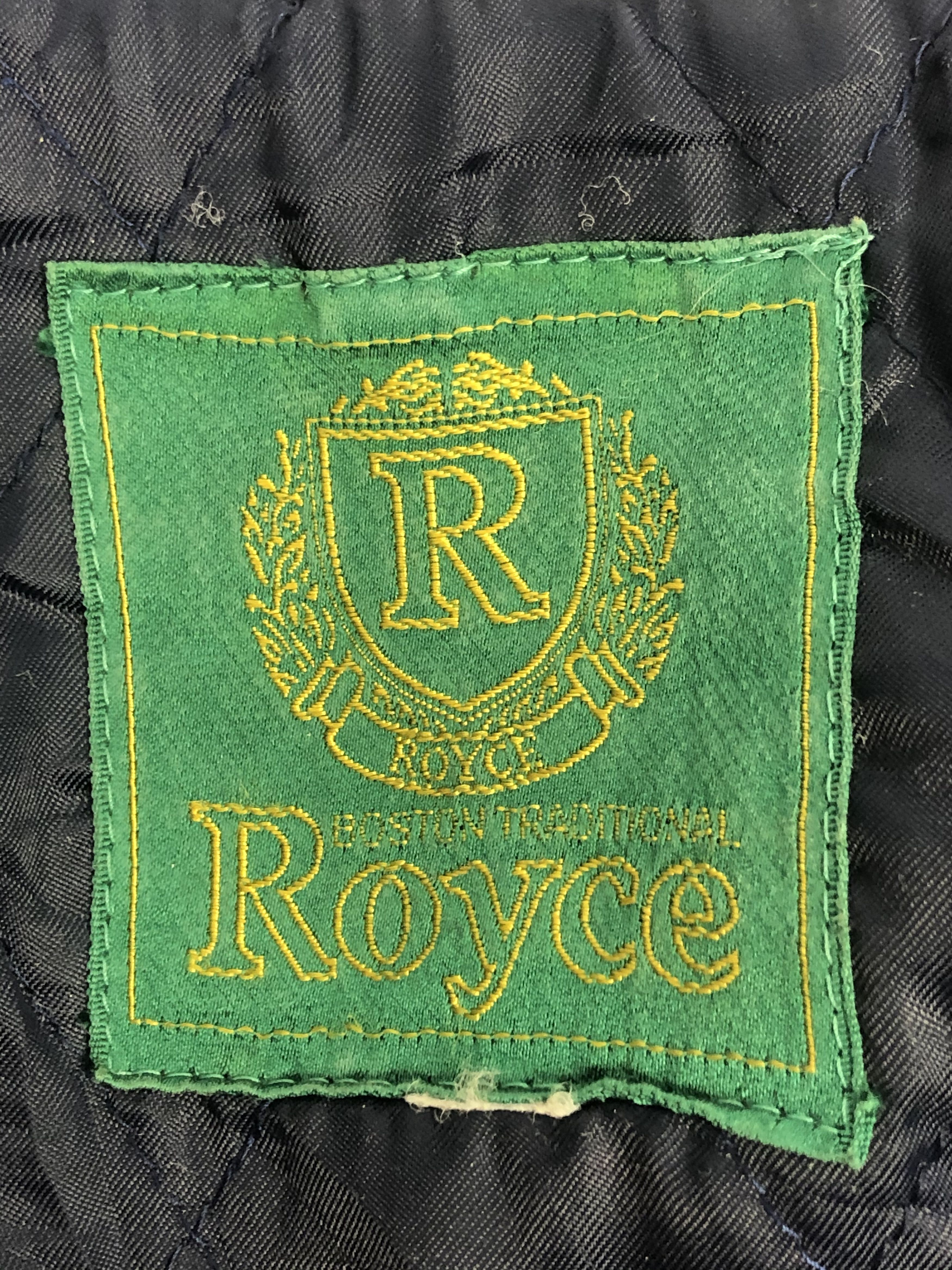 Japanese Brand Vintage 90s Royce Leagu Varsity Leather Jacket Black V0063 Size US L / EU 52-54 / 3 - 9 Thumbnail