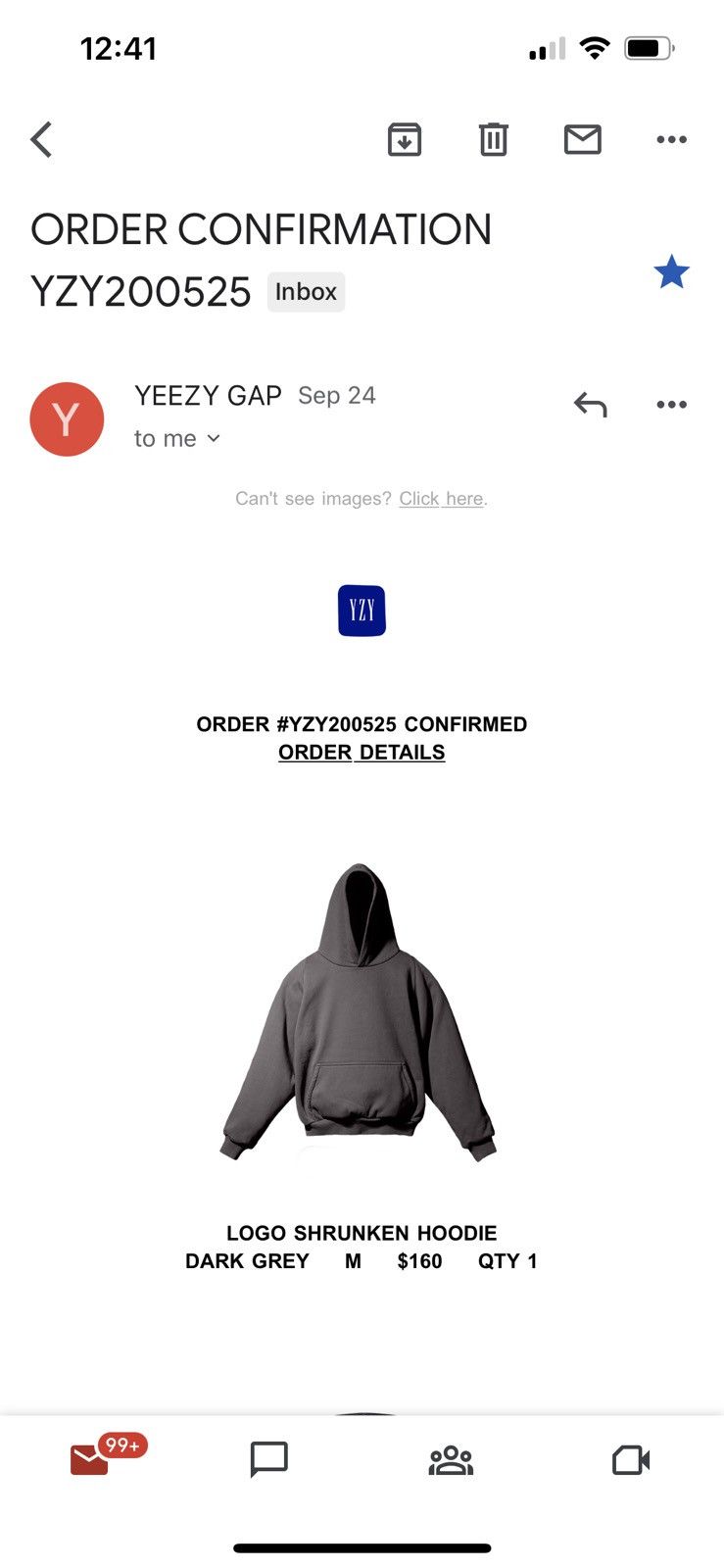 Yeezy Gap engineered by Balenciaga logo shrunken hoodie