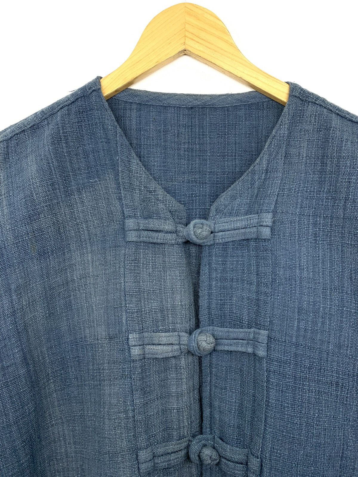 Indigo × Japanese Brand 🎌 Vintage Traditional Chinese Button Kimono Visvim Style Size US L / EU 52-54 / 3 - 2 Thumbnail