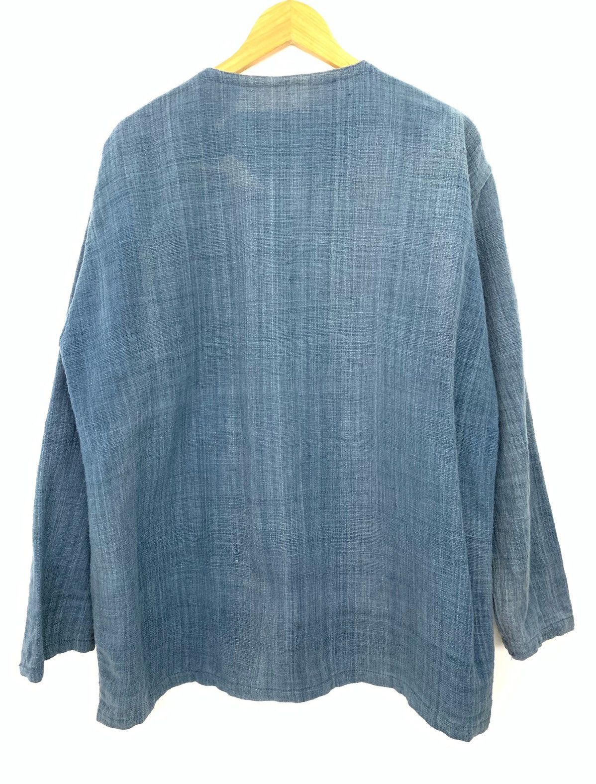 Indigo × Japanese Brand 🎌 Vintage Traditional Chinese Button Kimono Visvim Style Size US L / EU 52-54 / 3 - 3 Thumbnail