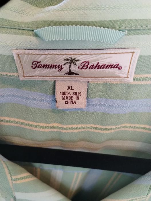 Tommy Bahama 100% Silk Striped Camp Shirt | Grailed