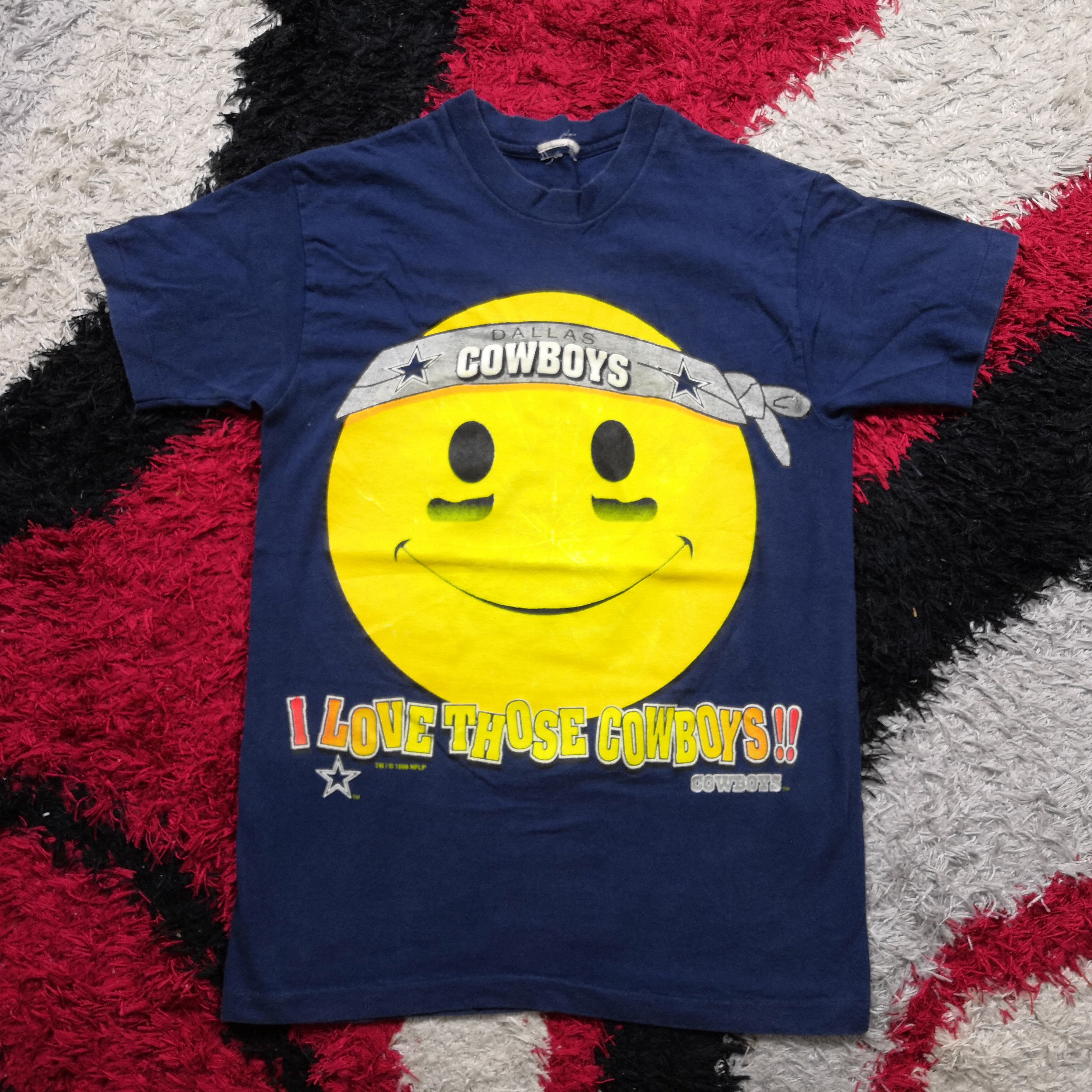 NFL Vintage NFLP Dallas T Shirt Cowboys Smiley Crewneck Tee Size US S / EU 44-46 / 1 - 2 Thumbnail
