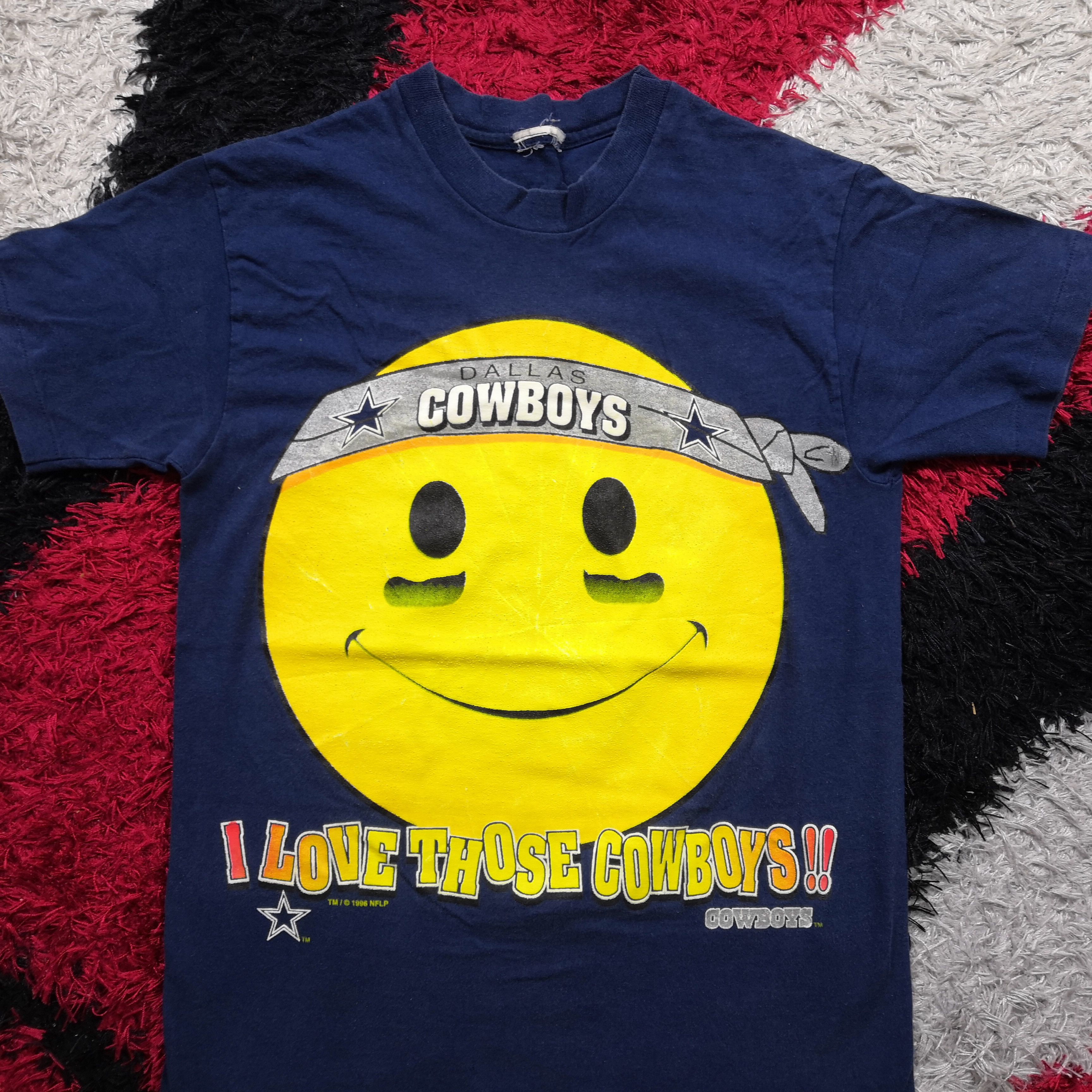NFL Vintage NFLP Dallas T Shirt Cowboys Smiley Crewneck Tee Size US S / EU 44-46 / 1 - 3 Thumbnail