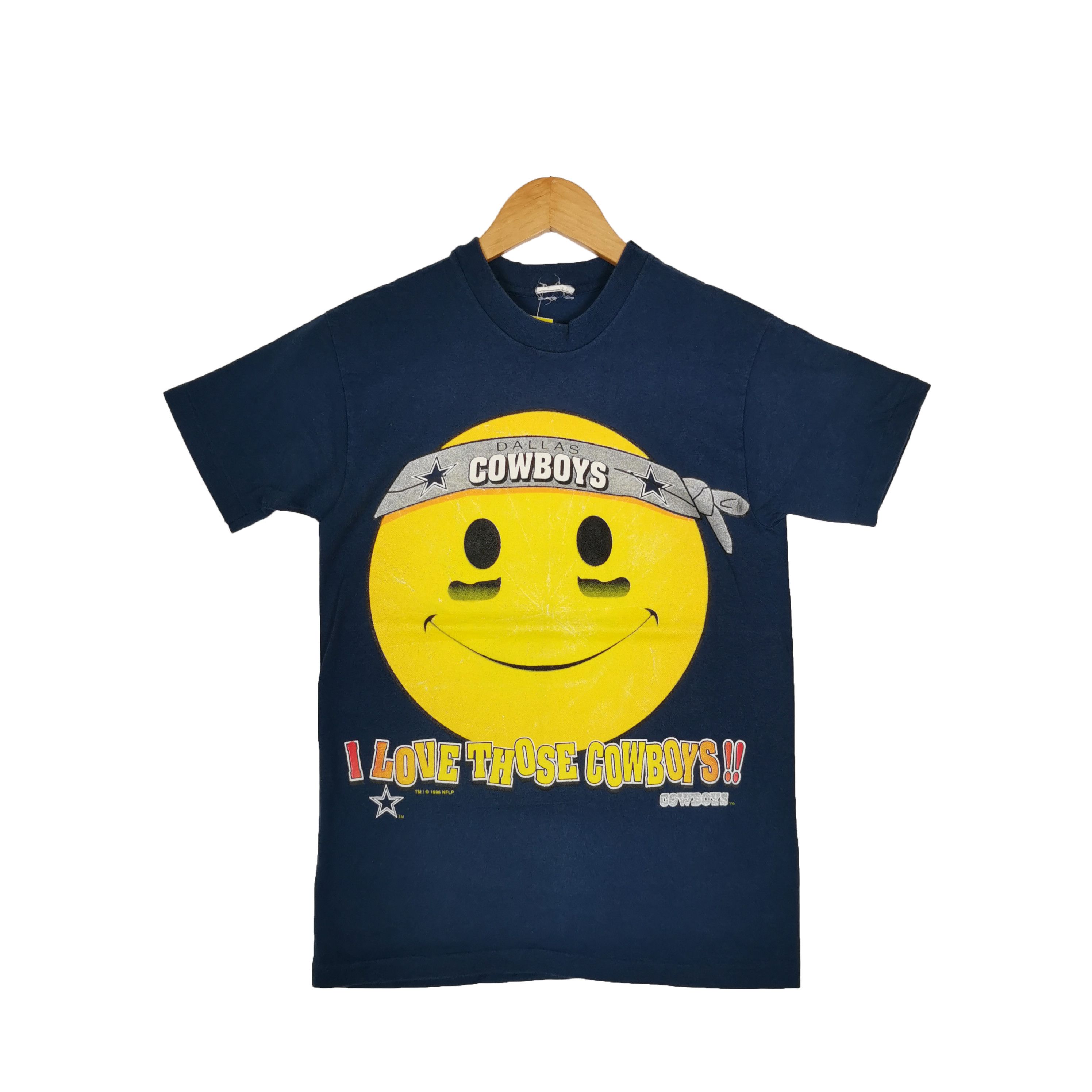 NFL Vintage NFLP Dallas T Shirt Cowboys Smiley Crewneck Tee Size US S / EU 44-46 / 1 - 1 Thumbnail