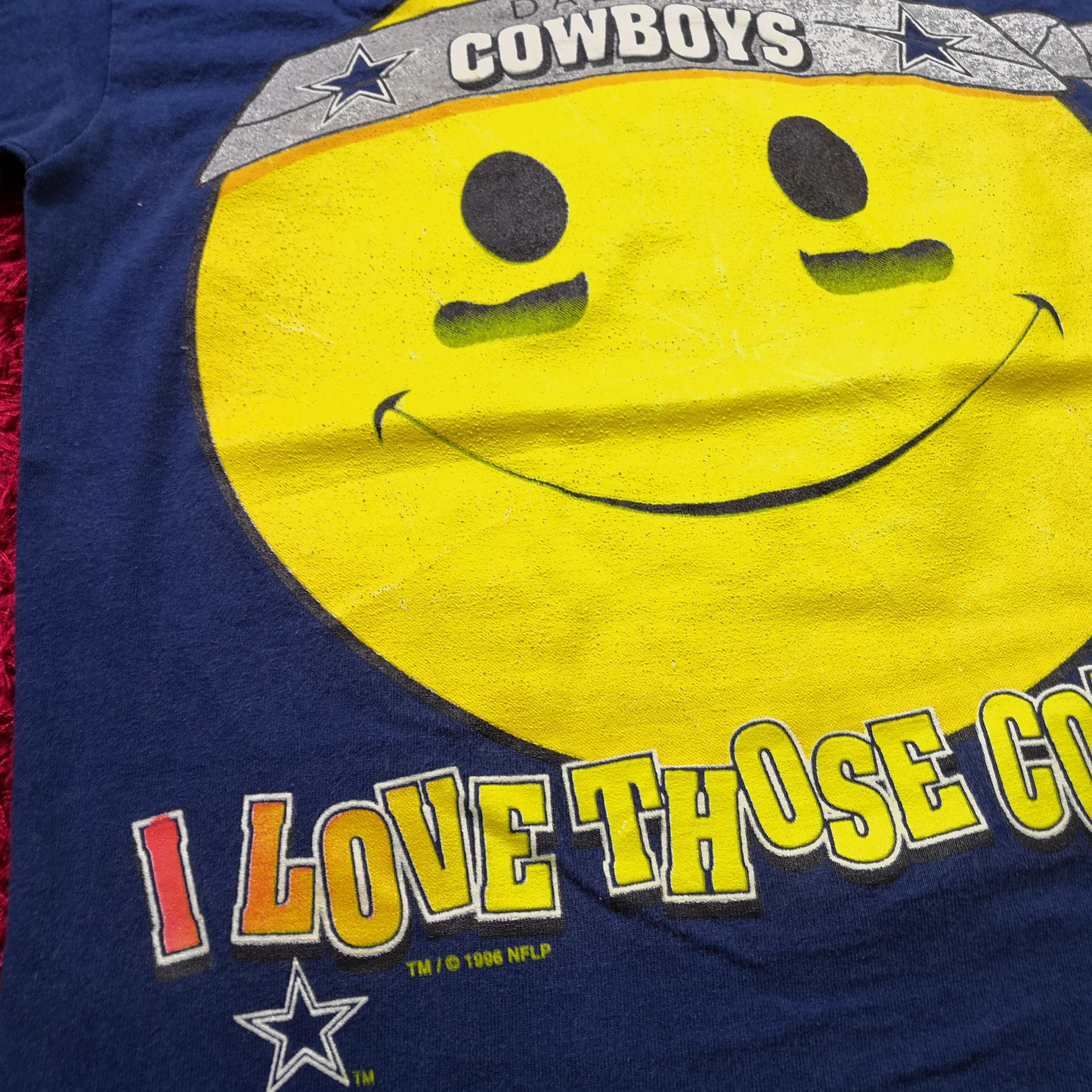 NFL Vintage NFLP Dallas T Shirt Cowboys Smiley Crewneck Tee Size US S / EU 44-46 / 1 - 6 Thumbnail
