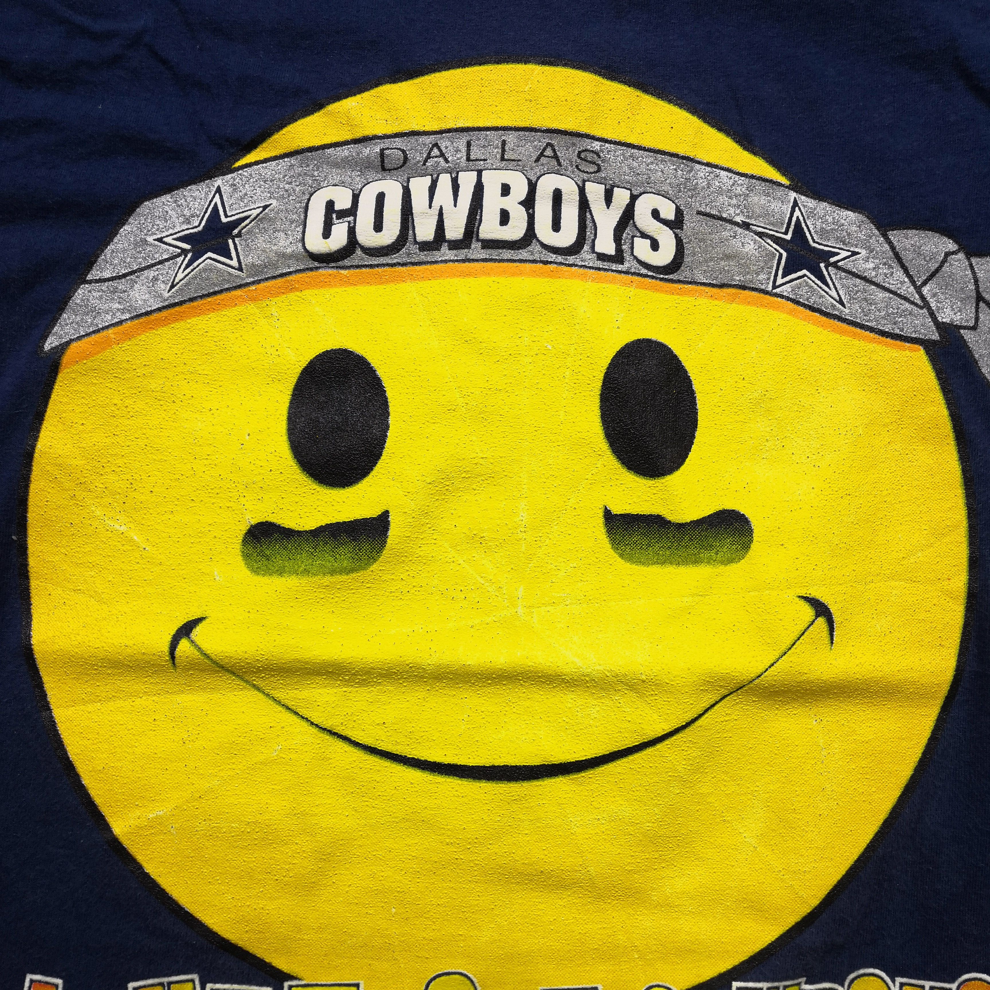 NFL Vintage NFLP Dallas T Shirt Cowboys Smiley Crewneck Tee Size US S / EU 44-46 / 1 - 7 Thumbnail