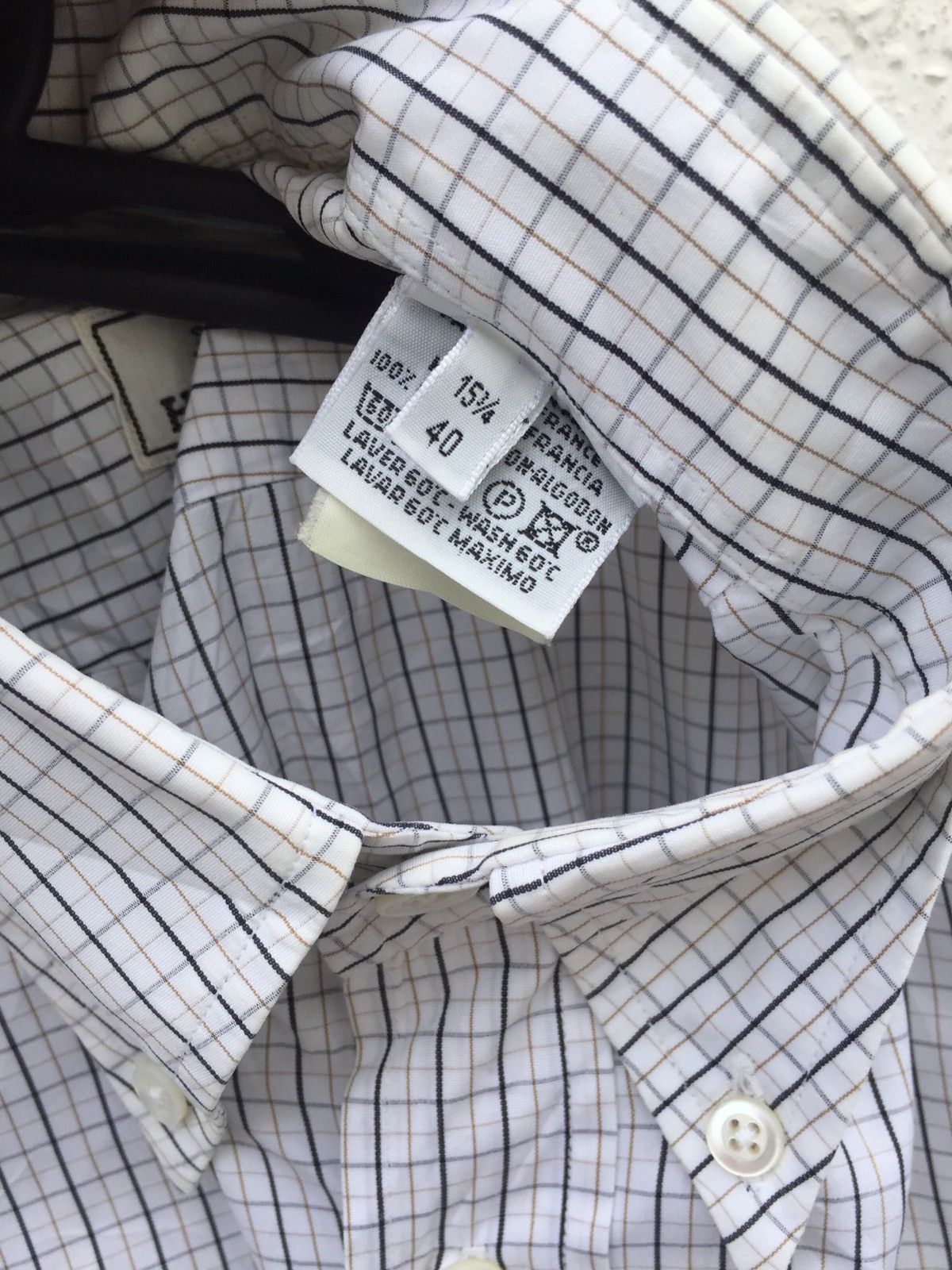 Hermes 1990s Hermes Checkered Long Sleeve Shirt Size US L / EU 52-54 / 3 - 7 Thumbnail