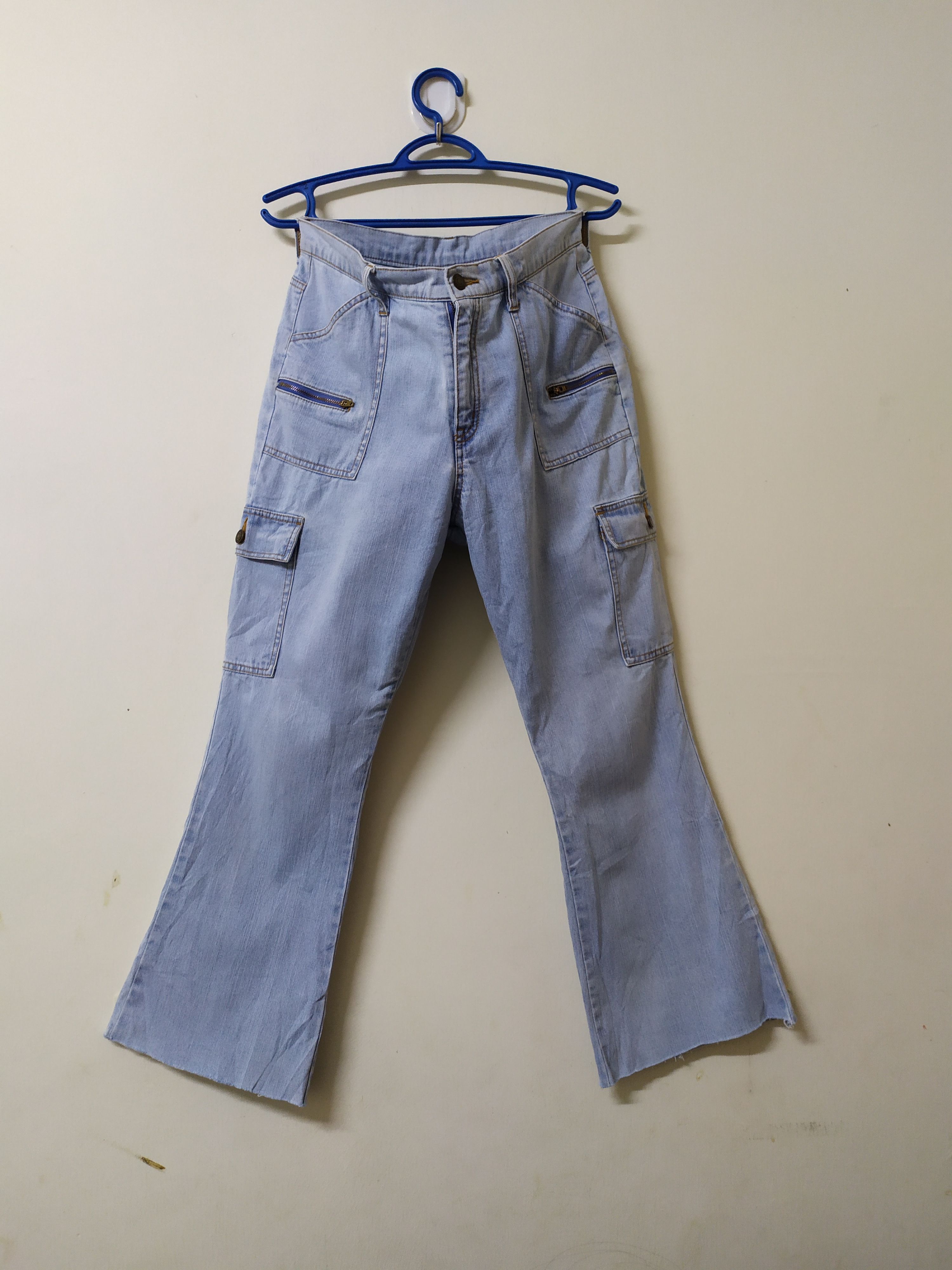 Japanese Brand × StraightFaded JAPANES BRAND FLARE CARGO PANTS Size US 29 - 1 Thumbnail