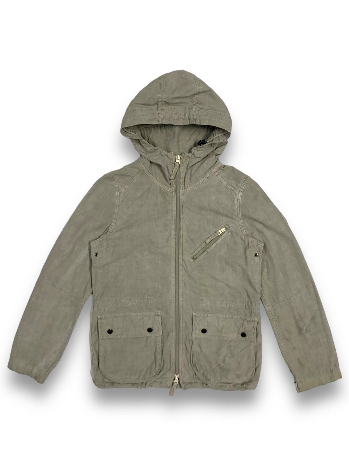 Japanese Brand Japanese Brand Sunny Cloud Cotton Thrashed Hooded Jacket Size US S / EU 44-46 / 1 - 1 Thumbnail