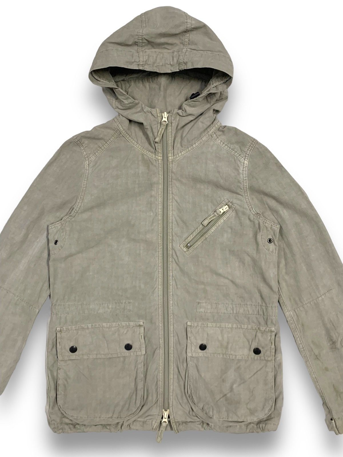 Japanese Brand Japanese Brand Sunny Cloud Cotton Thrashed Hooded Jacket Size US S / EU 44-46 / 1 - 4 Thumbnail