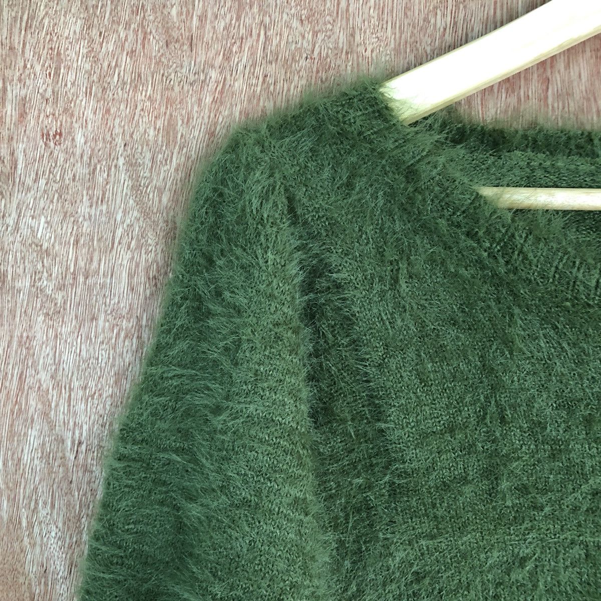 Hypebeast SLY Green Shag Shaggy Fur Mohair Knitwear #6645 Size S / US 4 / IT 40 - 6 Thumbnail
