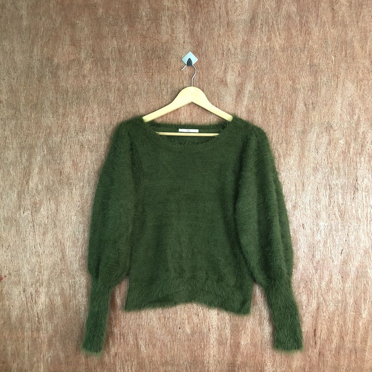 Hypebeast SLY Green Shag Shaggy Fur Mohair Knitwear #6645 Size S / US 4 / IT 40 - 1 Thumbnail