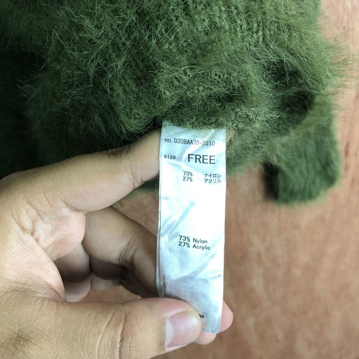 Hypebeast SLY Green Shag Shaggy Fur Mohair Knitwear #6645 Size S / US 4 / IT 40 - 8 Thumbnail