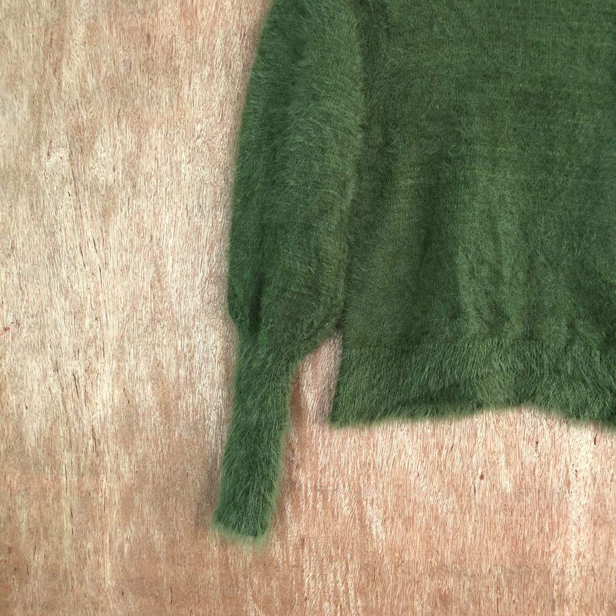 Hypebeast SLY Green Shag Shaggy Fur Mohair Knitwear #6645 Size S / US 4 / IT 40 - 4 Thumbnail