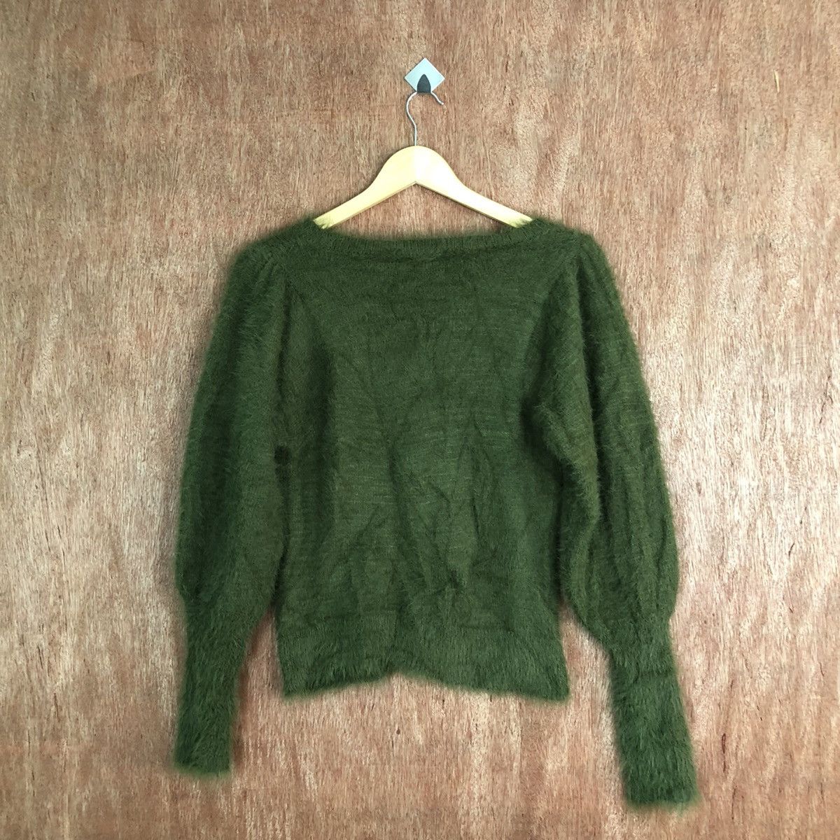 Hypebeast SLY Green Shag Shaggy Fur Mohair Knitwear #6645 Size S / US 4 / IT 40 - 9 Thumbnail
