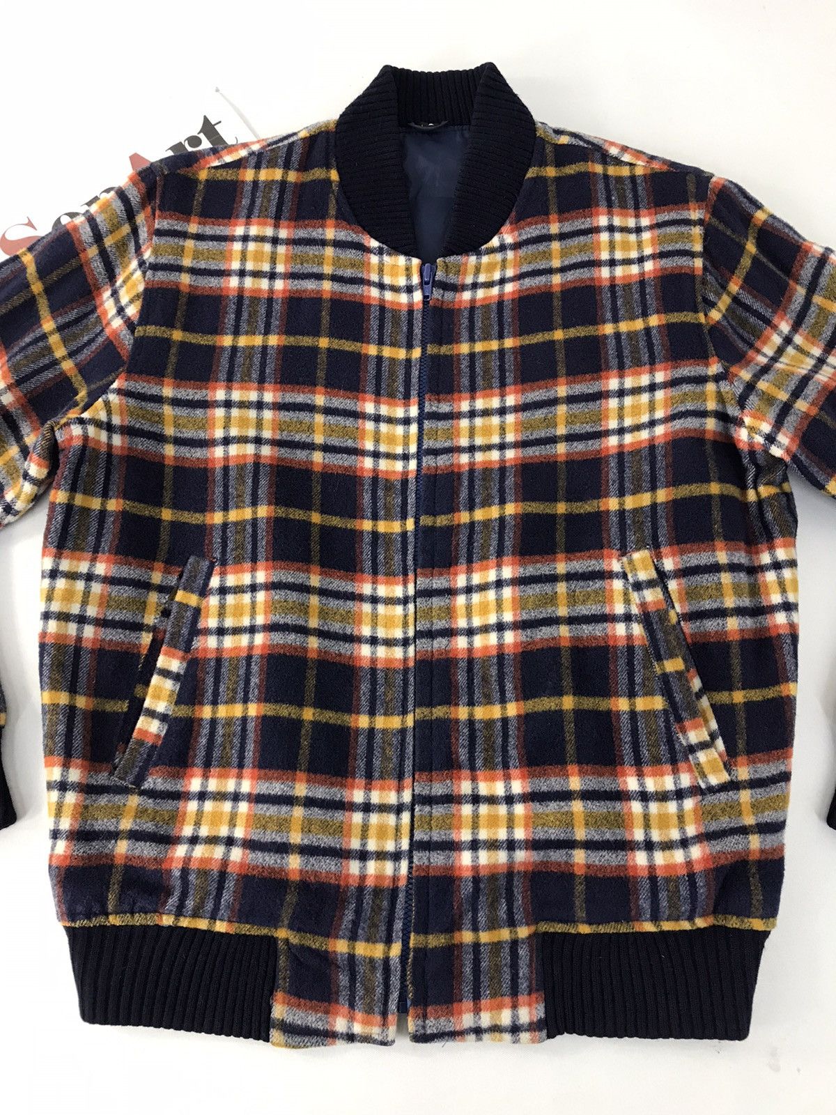 Japanese Brand × Vintage Vintage Japanesebrand Bomber Jacket Plaid Zipper Design Size US M / EU 48-50 / 2 - 3 Thumbnail