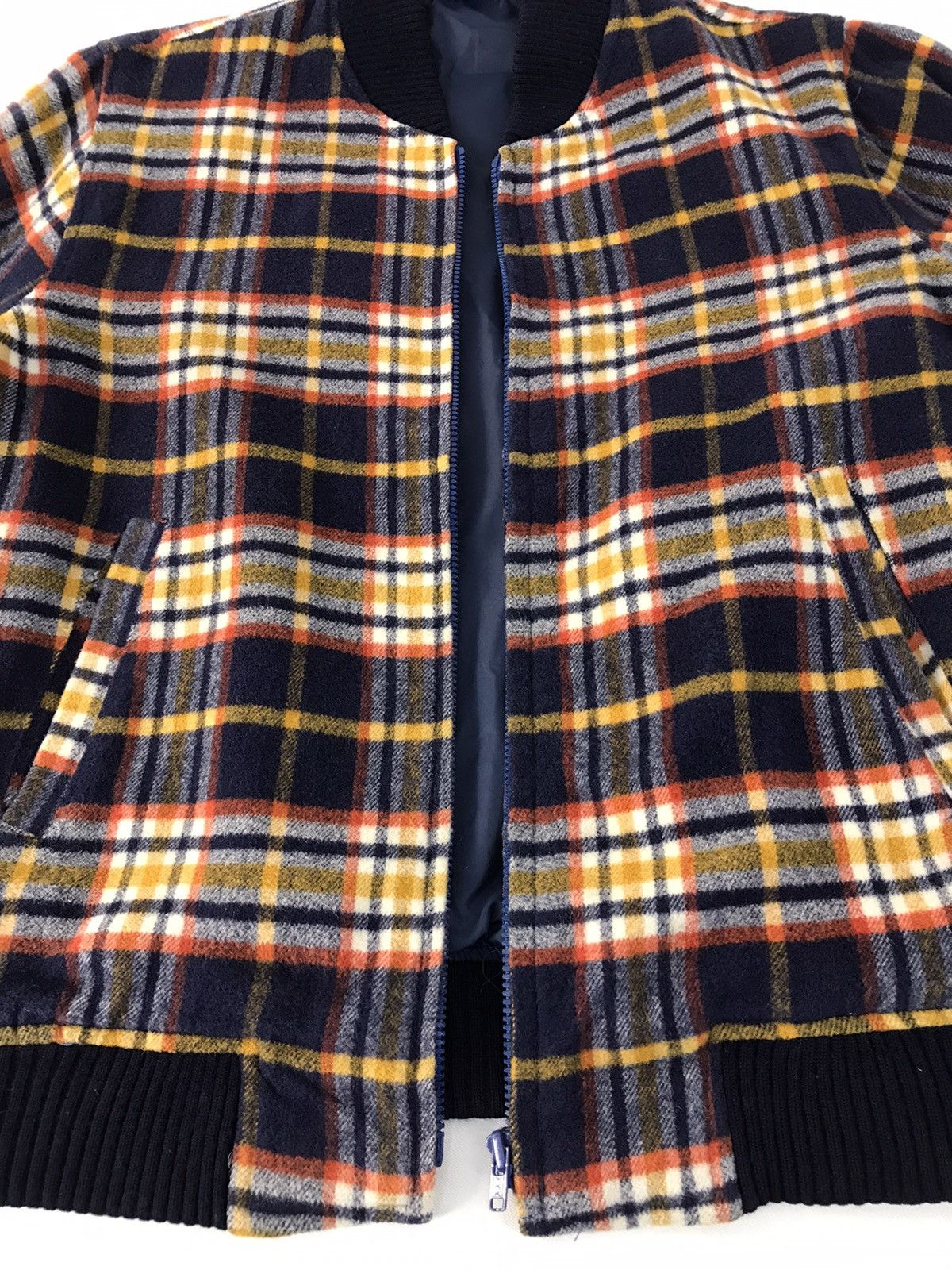 Japanese Brand × Vintage Vintage Japanesebrand Bomber Jacket Plaid Zipper Design Size US M / EU 48-50 / 2 - 4 Thumbnail