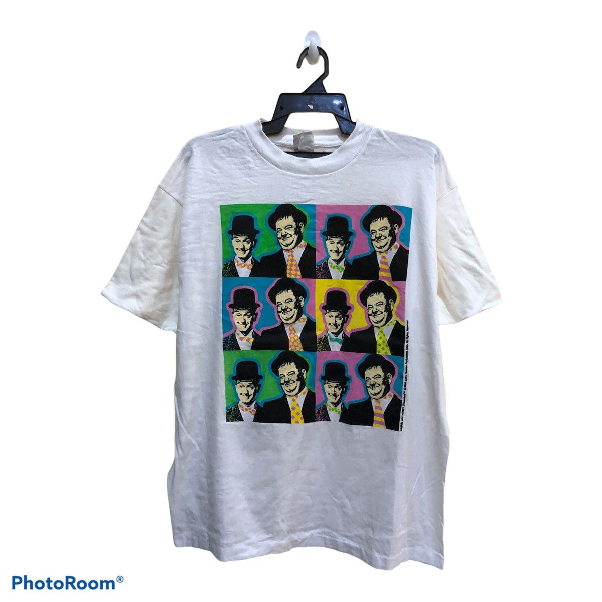 Vintage Vintage 90s Charlie Chaplin Laurel & Hardy tees Size US XL / EU 56 / 4 - 1 Thumbnail