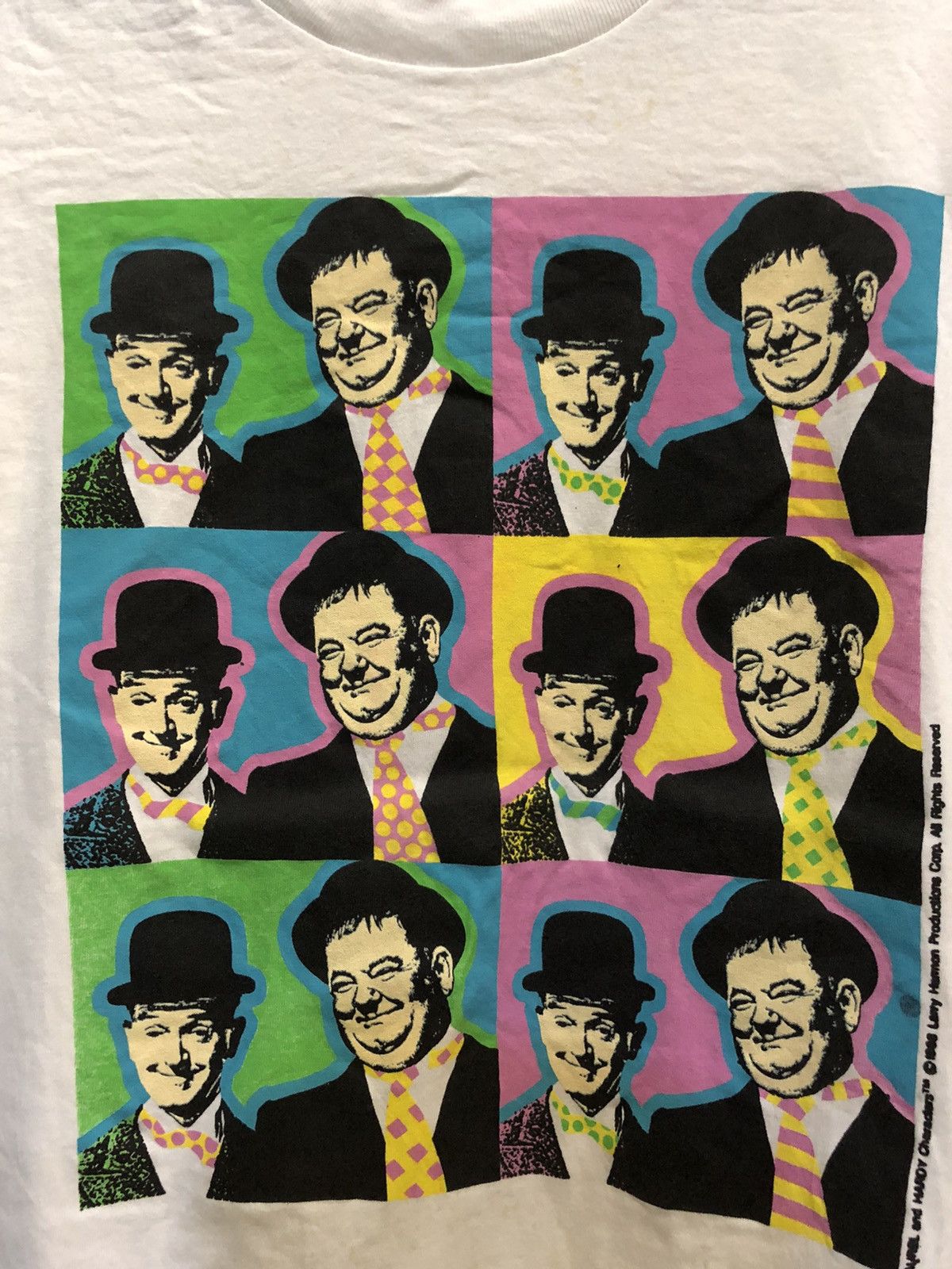 Vintage Vintage 90s Charlie Chaplin Laurel & Hardy tees Size US XL / EU 56 / 4 - 3 Thumbnail