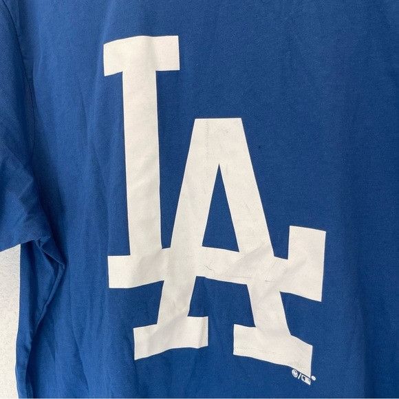 Los Angeles Dodgers Mens T-Shirt '47 Brand White LA Blue Tee – THE