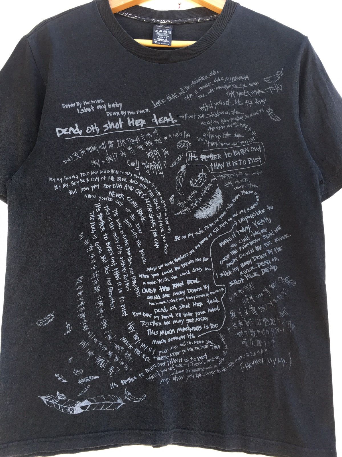 Number (N)ine Number (N)ine x Neil Young Down By The River Lyrics Tee Size US S / EU 44-46 / 1 - 4 Thumbnail