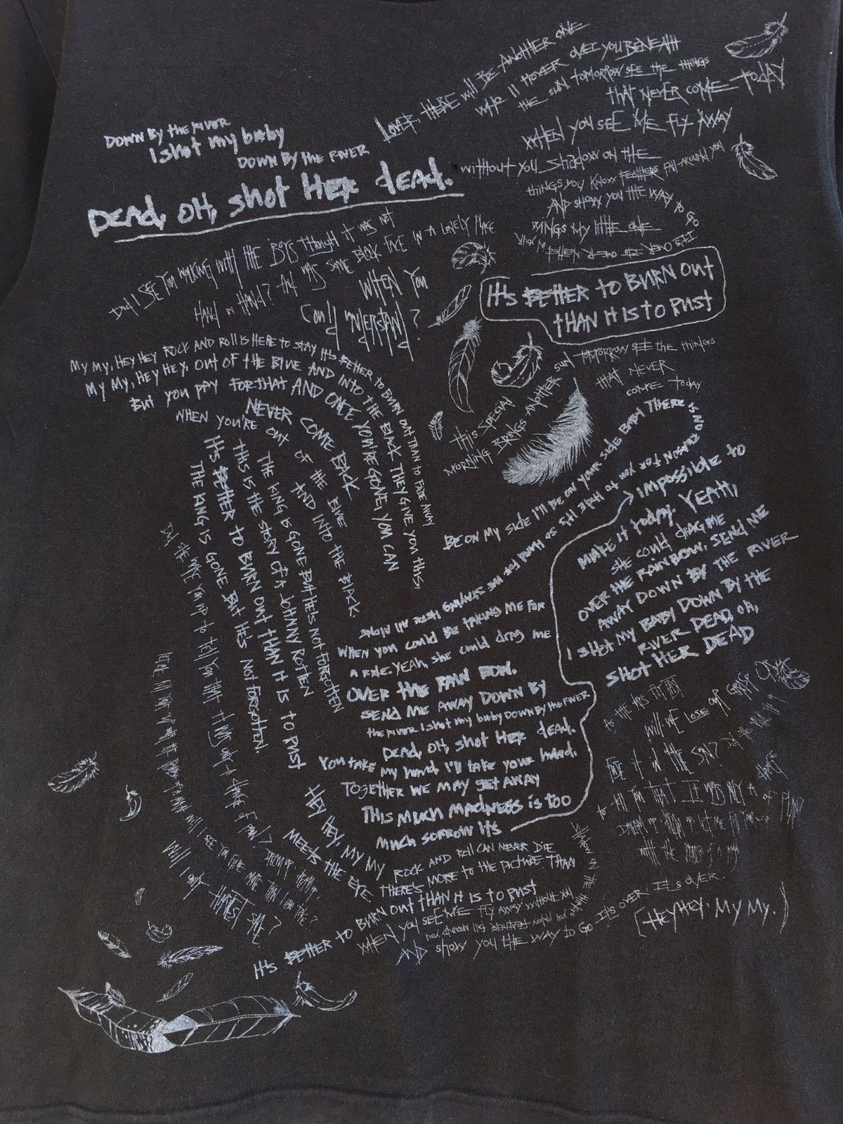Number (N)ine Number (N)ine x Neil Young Down By The River Lyrics Tee Size US S / EU 44-46 / 1 - 7 Thumbnail