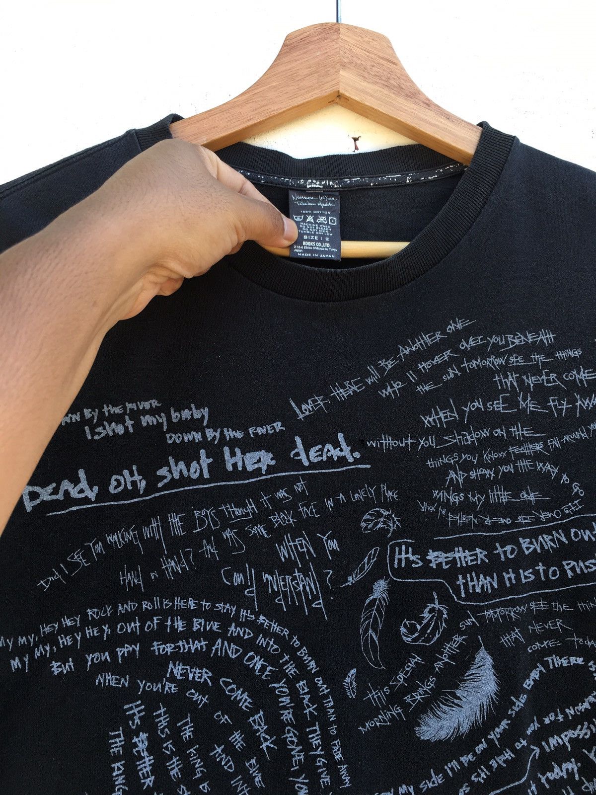 Number (N)ine Number (N)ine x Neil Young Down By The River Lyrics Tee Size US S / EU 44-46 / 1 - 8 Thumbnail