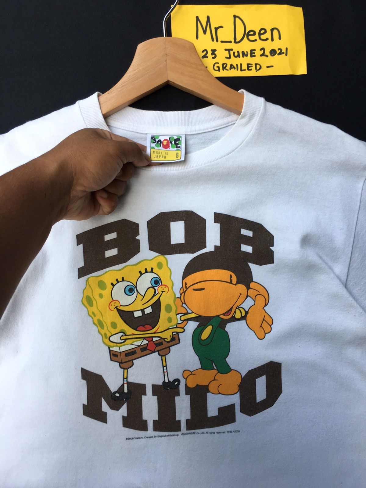 Bape × Nickelodeon Rare Collabs BAPE Baby Milo x Spongebob SquarePants Tee Size US S / EU 44-46 / 1 - 8 Thumbnail