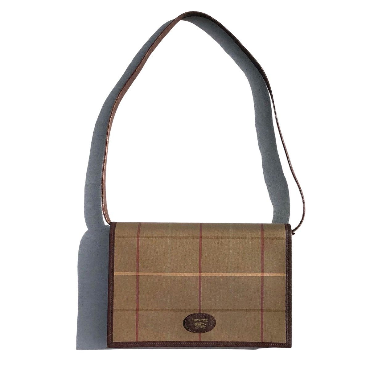 Burberry Vintage Burberrys Check Canvas and Leather Shoulder Bag Size ONE SIZE - 1 Thumbnail