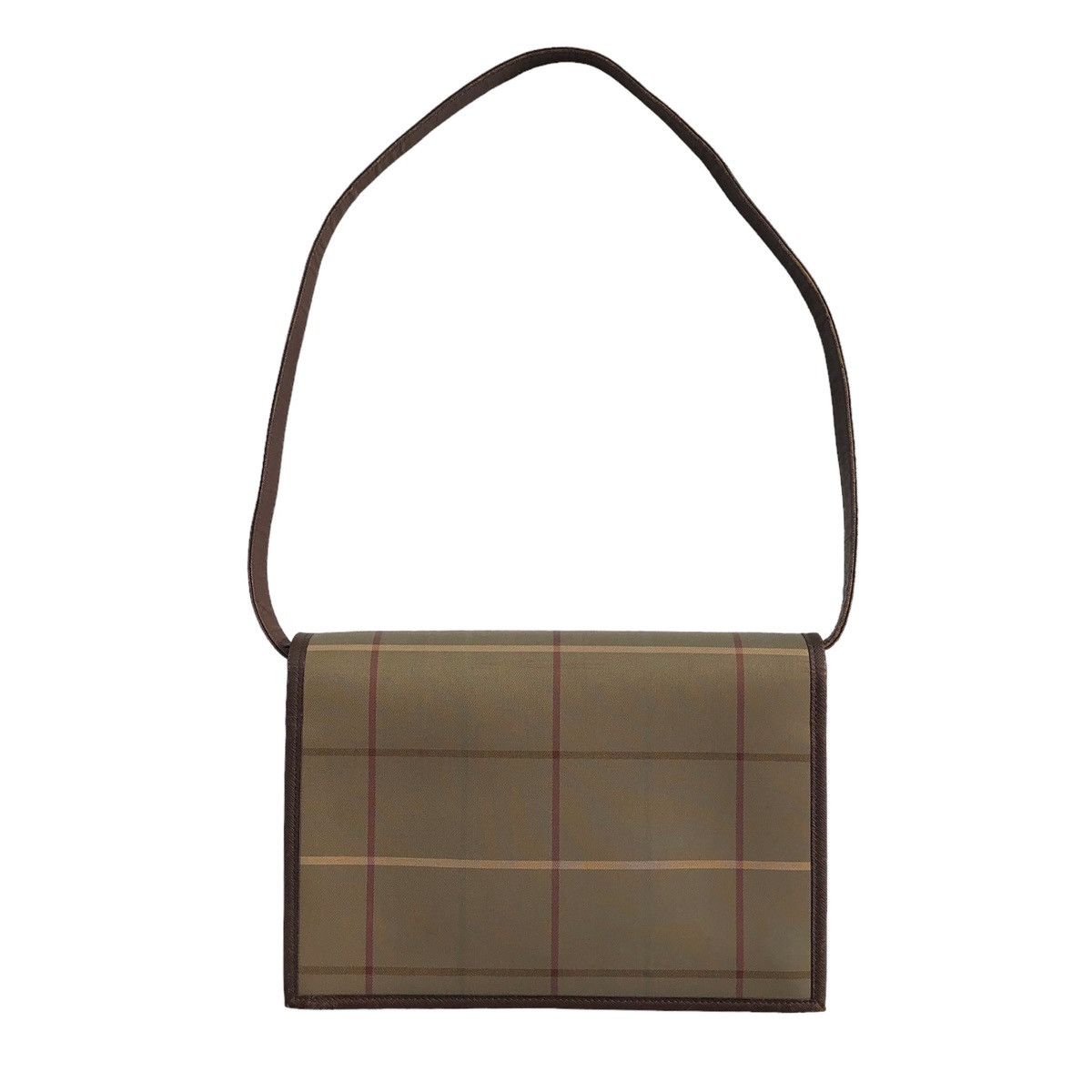Burberry Vintage Burberrys Check Canvas and Leather Shoulder Bag Size ONE SIZE - 2 Thumbnail