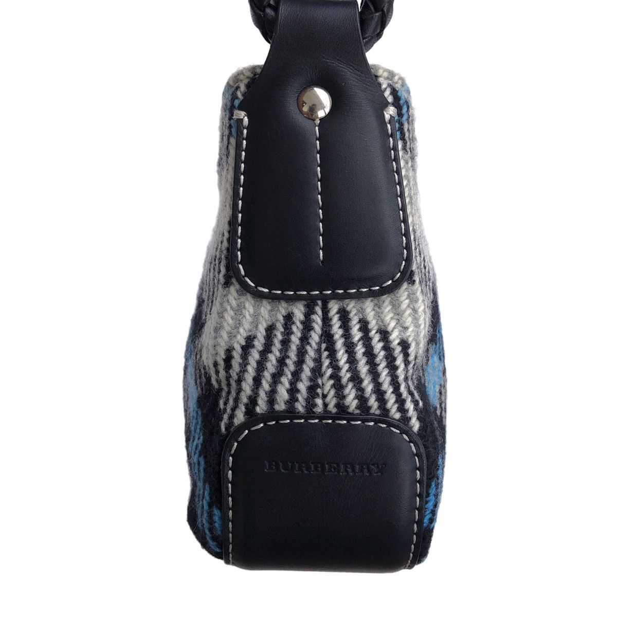 Burberry Burberry Plaid Wool Women Underarm Handbag Size ONE SIZE - 4 Thumbnail