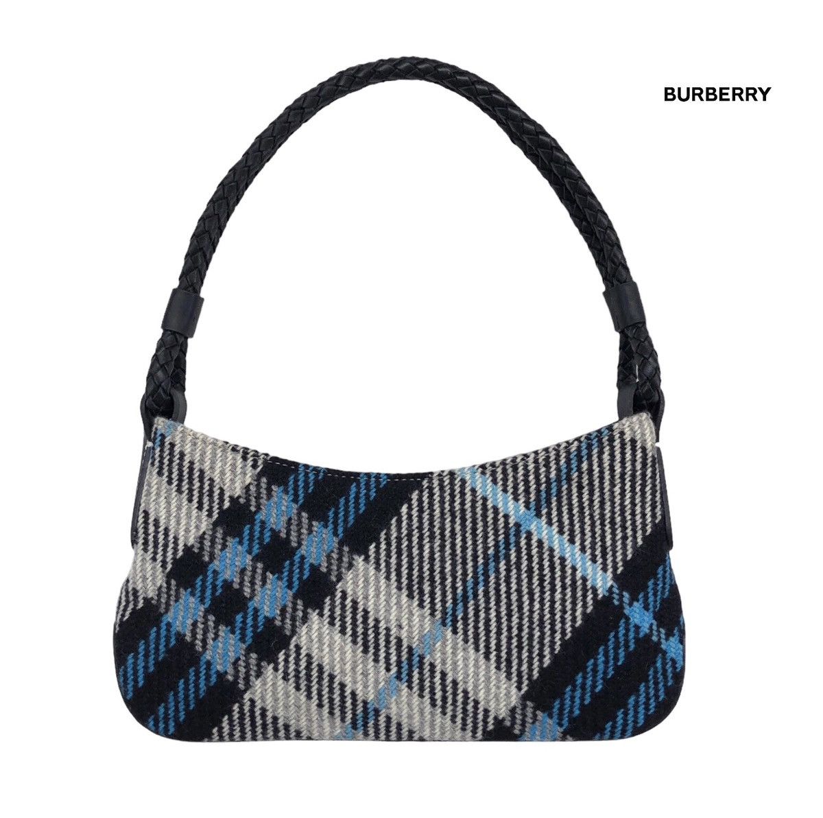 Burberry Burberry Plaid Wool Women Underarm Handbag Size ONE SIZE - 1 Thumbnail