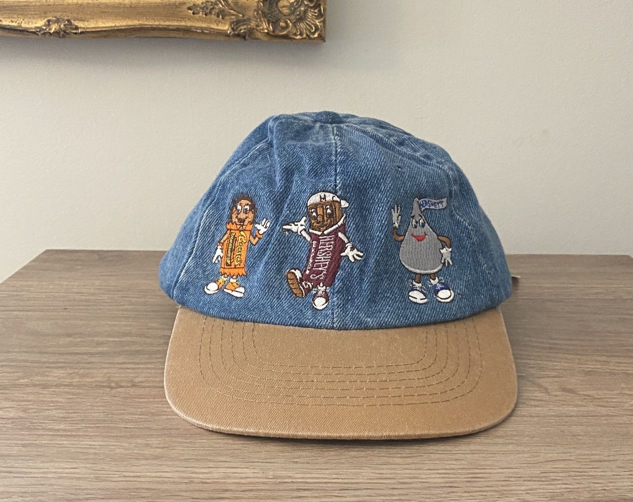 Vintage Vintage NWT 90’s Hershey’s Chocolates Denim Dad Hat Cap New Size ONE SIZE - 1 Thumbnail