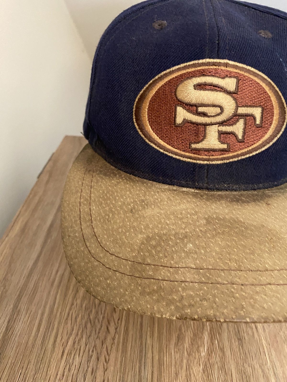 NFL Vintage 90’s San Francisco 49ers Distressed Strapback Hat Size ONE SIZE - 3 Thumbnail